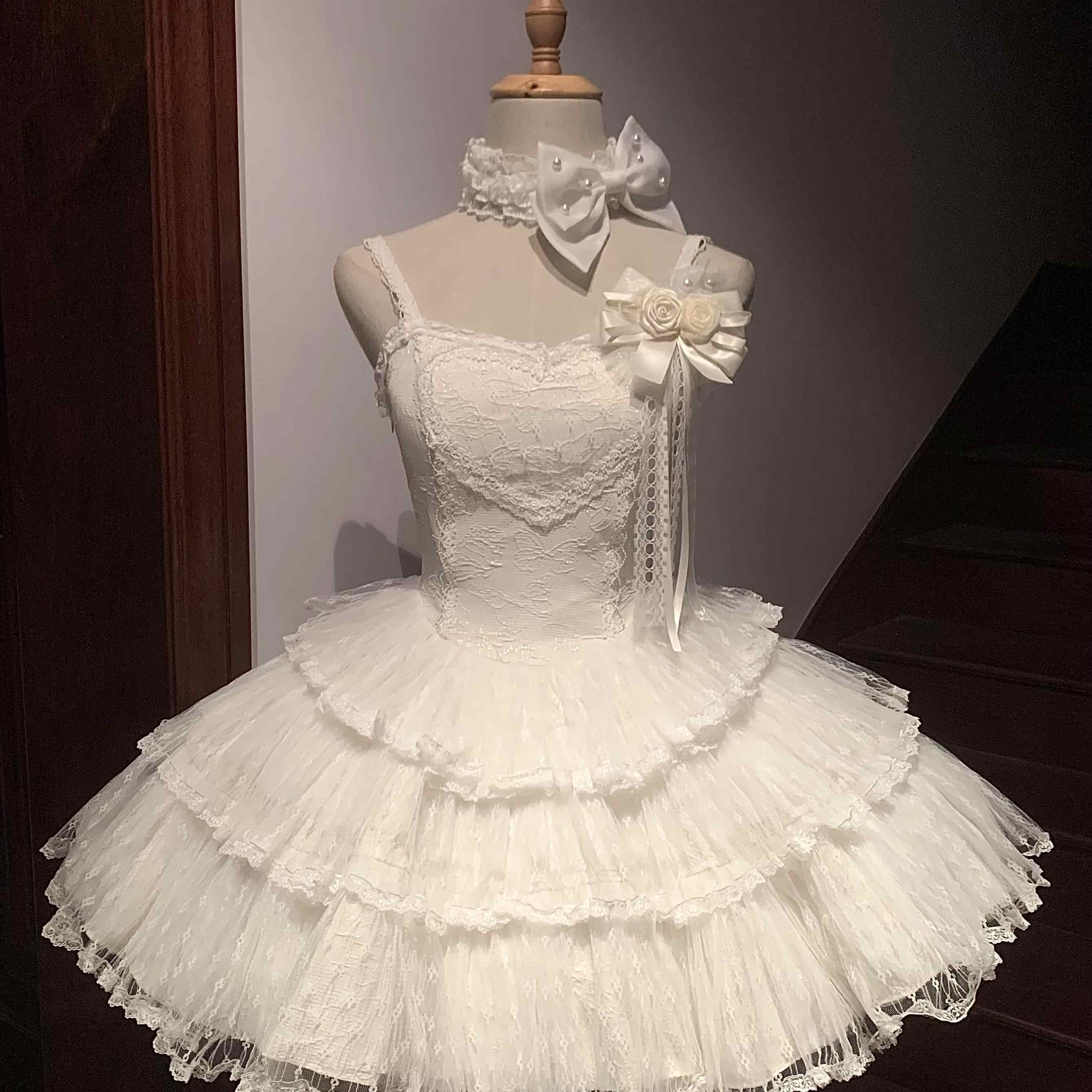 Leibala Doll Lace Mesh Lolita Dress - Image 9