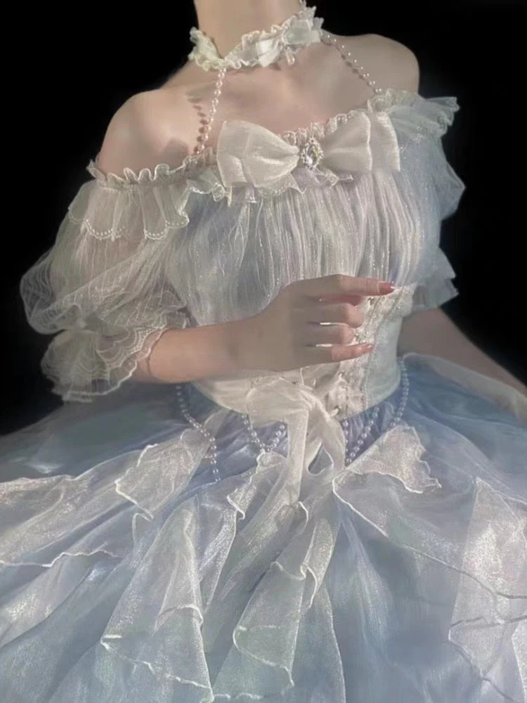 Light Blue Fairy Princess Dress - Image 4