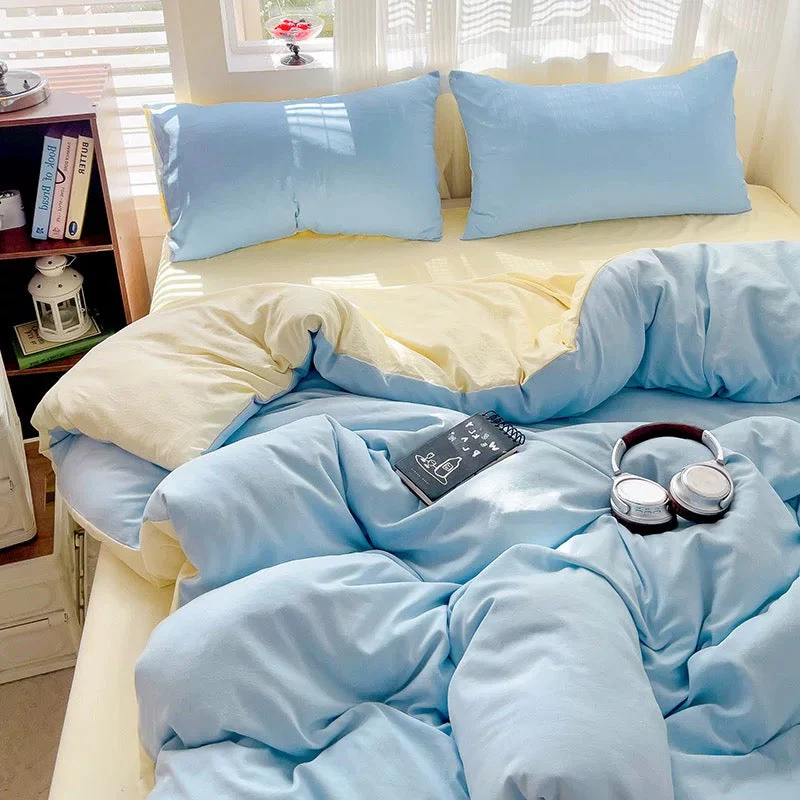 Light Blue Minimalist Bedding Set - Image 2
