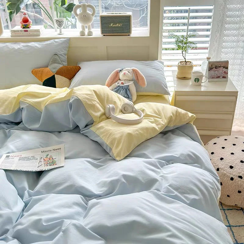 Light Blue Minimalist Bedding Set - Image 8