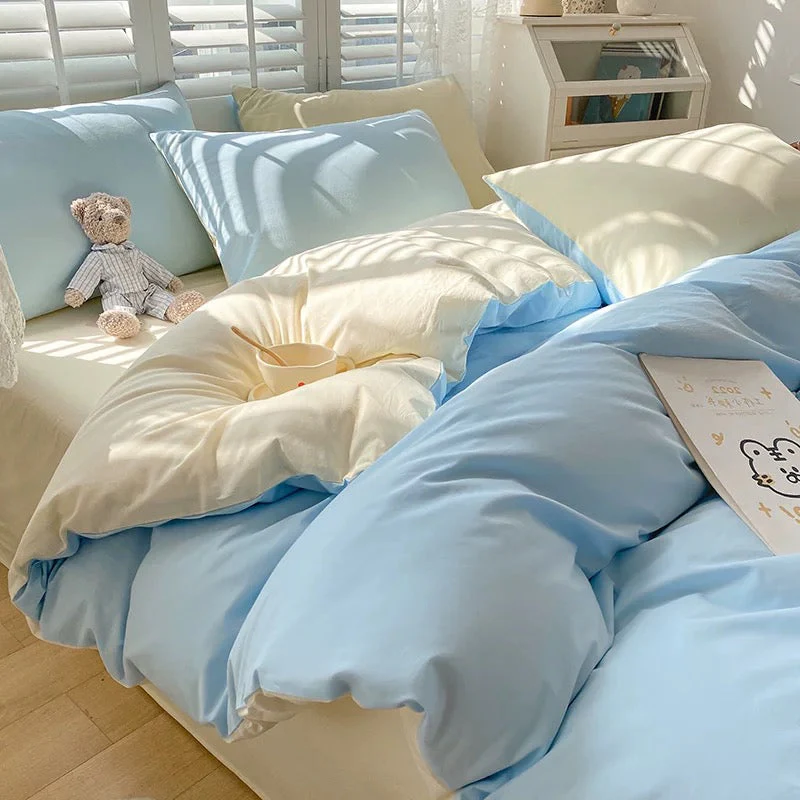 Light Blue Minimalist Bedding Set - Image 9