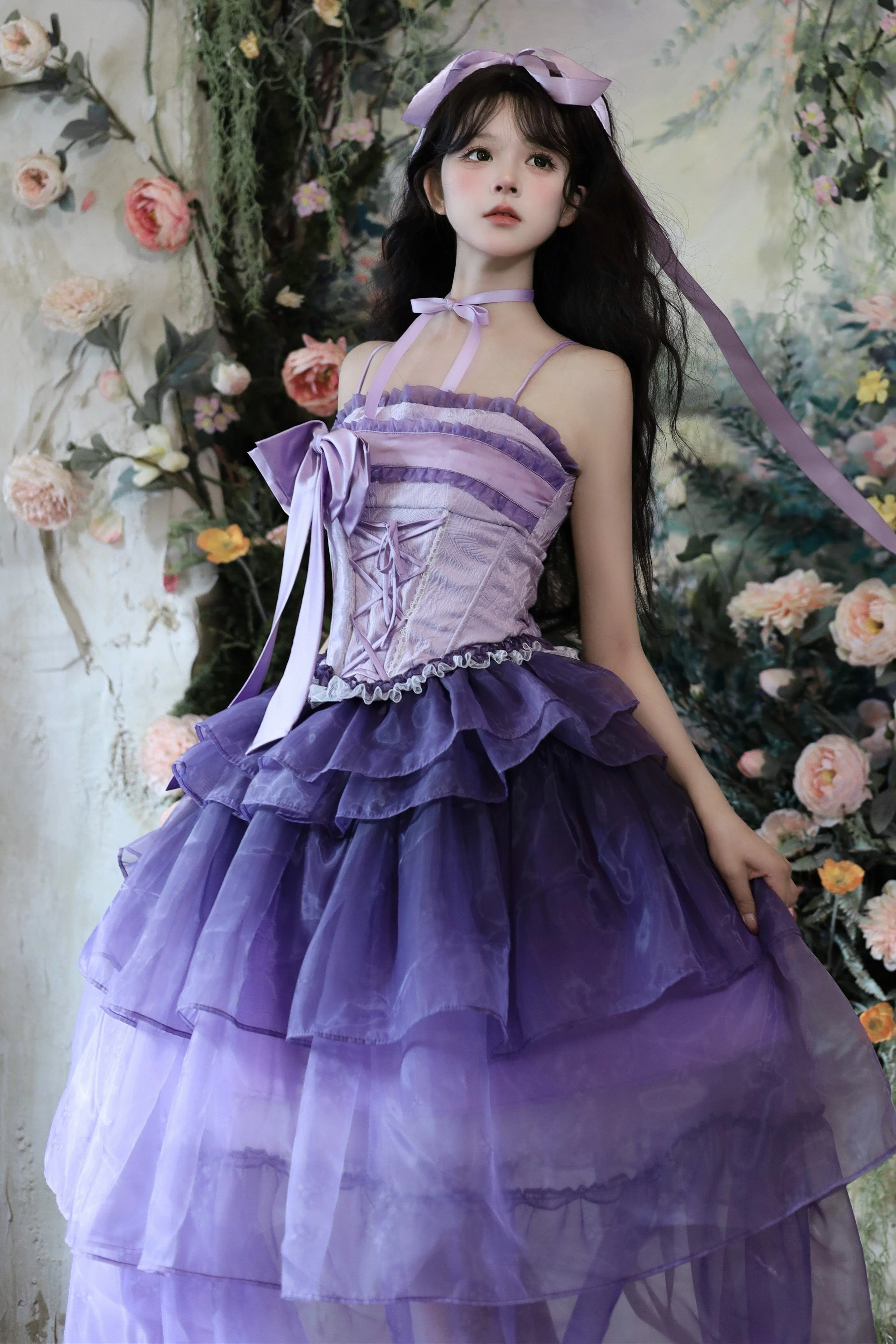 Lily Wisteria Elegant Top + Ruffle Skirt - Image 6
