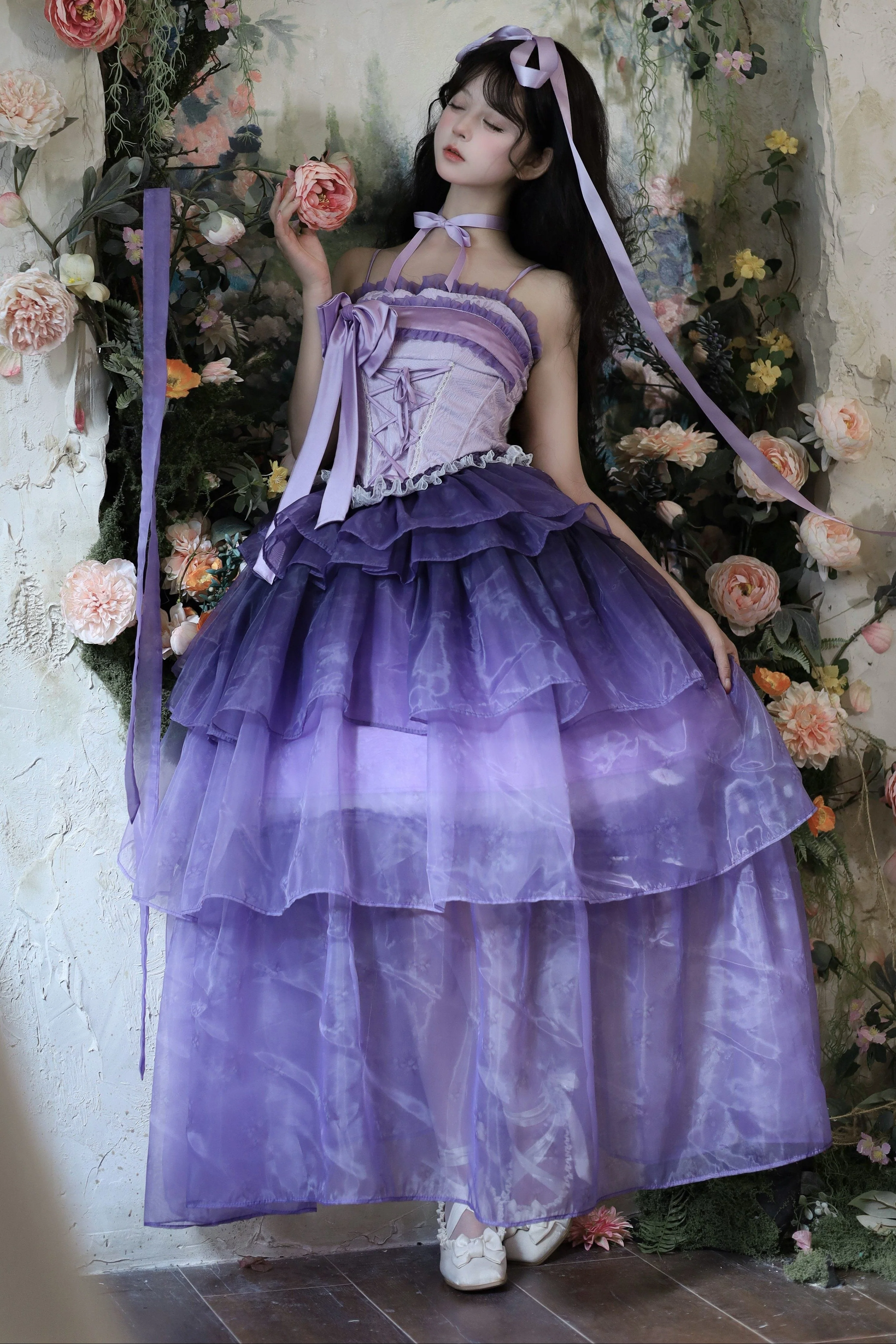 Lily Wisteria Elegant Top + Ruffle Skirt - Image 8