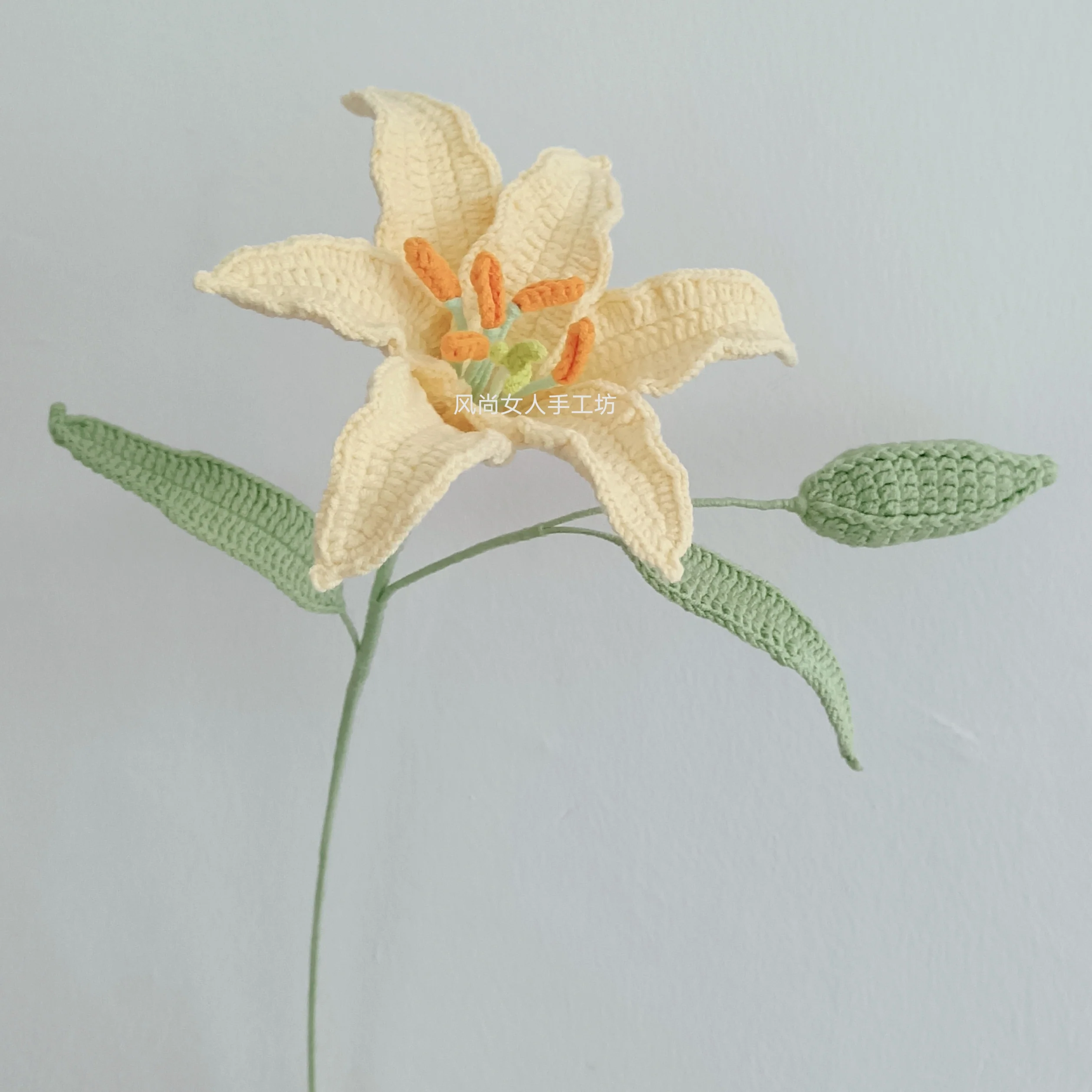 lily wool hand-woven flower - Image 5