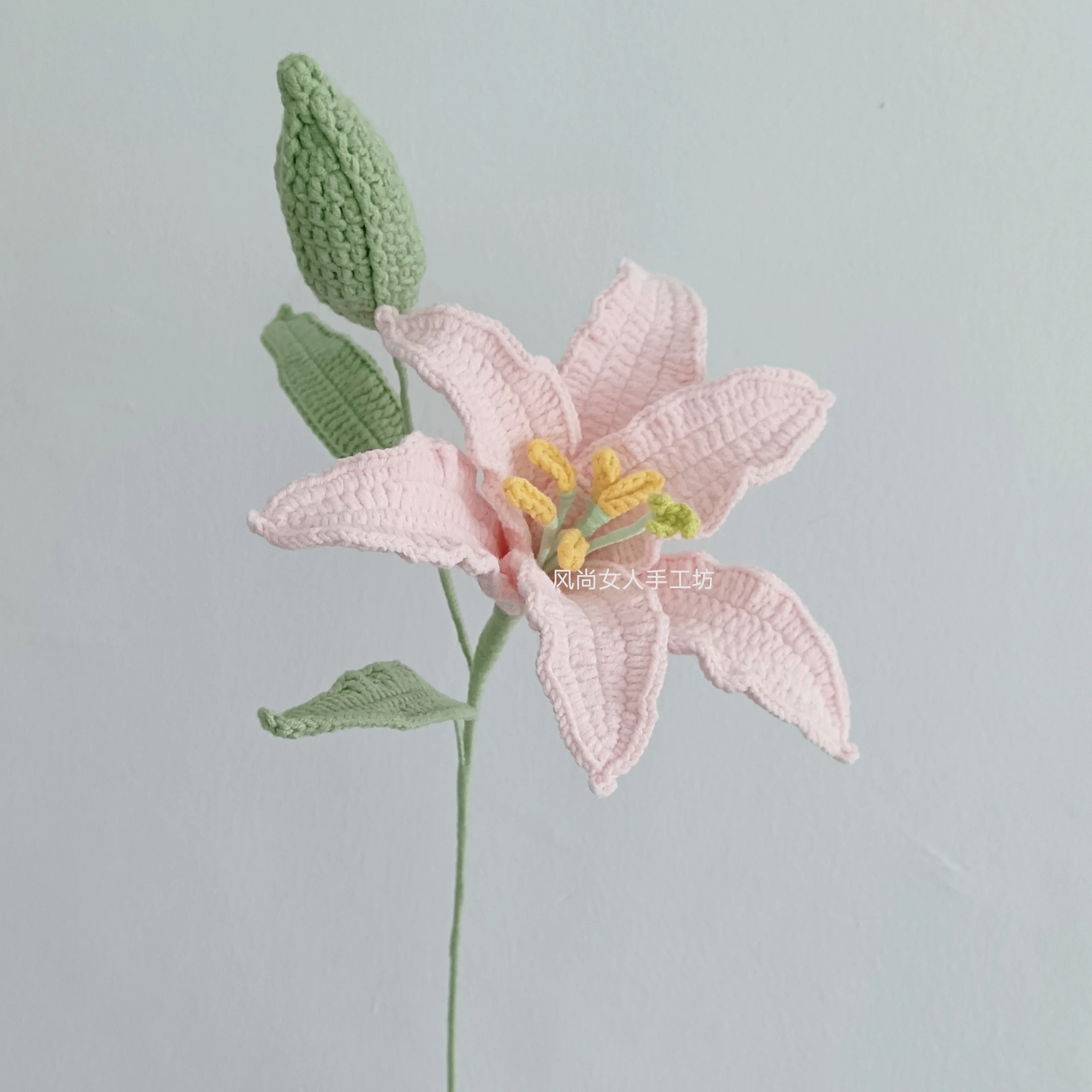lily wool hand-woven flower - Image 6