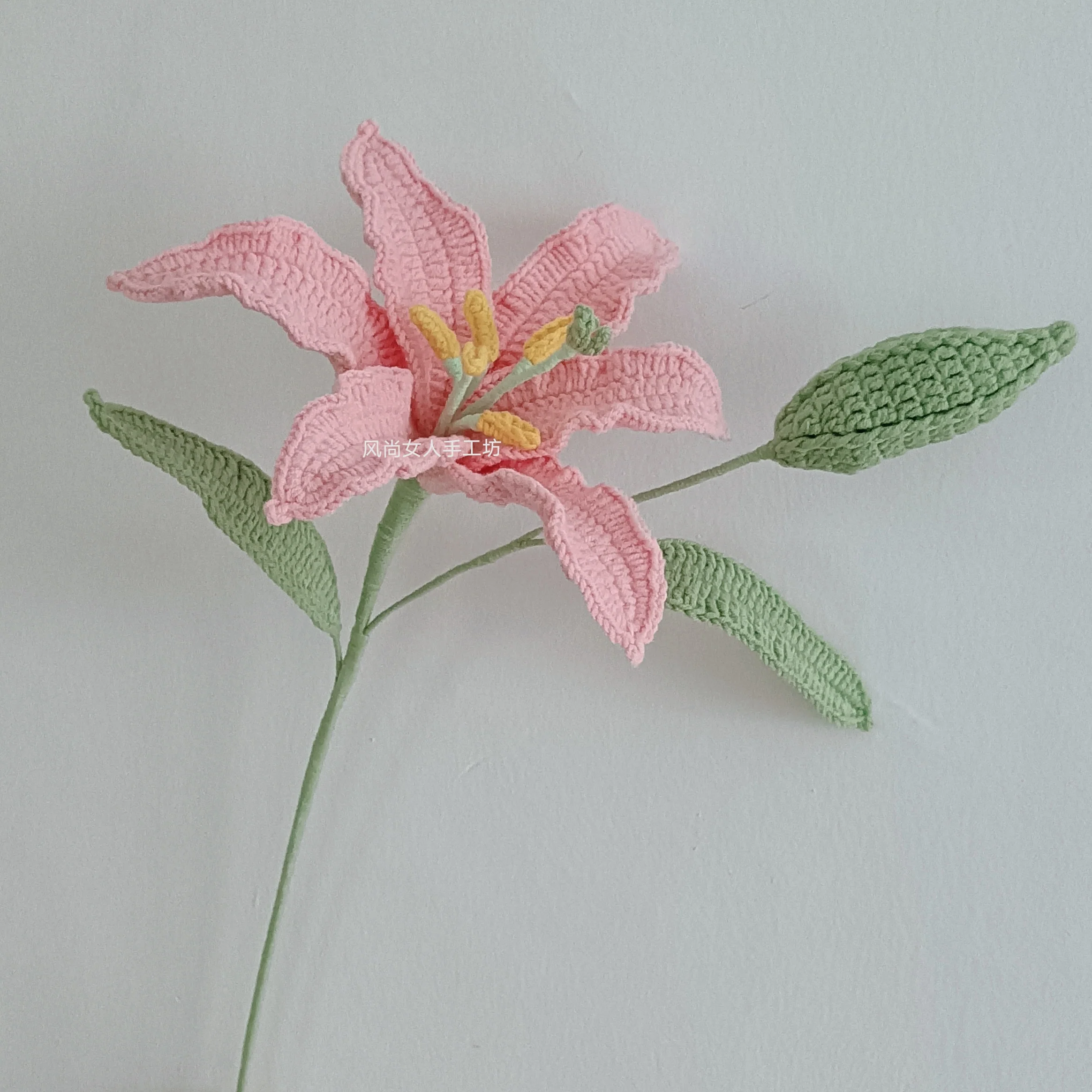 lily wool hand-woven flower - Image 7