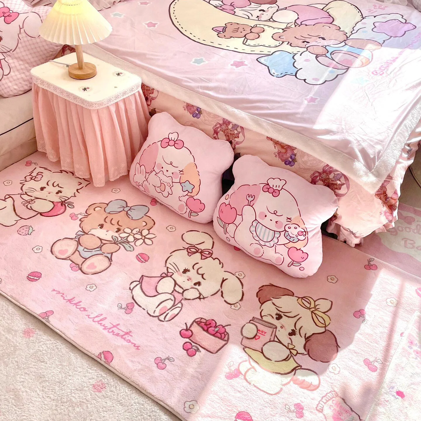 Little girl heart cute cartoon floor mat - Image 6