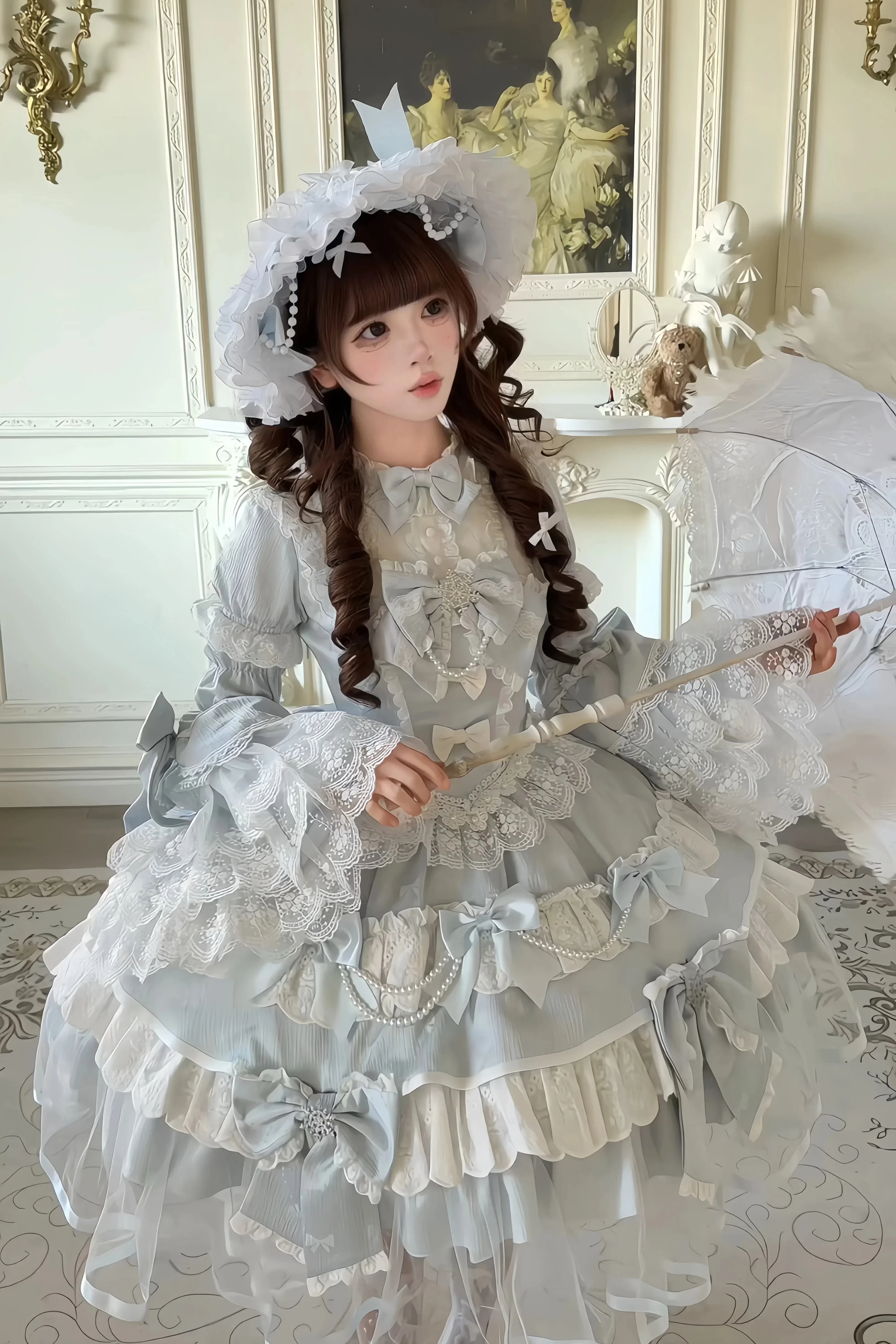 [February 8 Reservation Deadline]Pink Blue Tiered Lace Ribbon Princess Series Accessories - Image 16