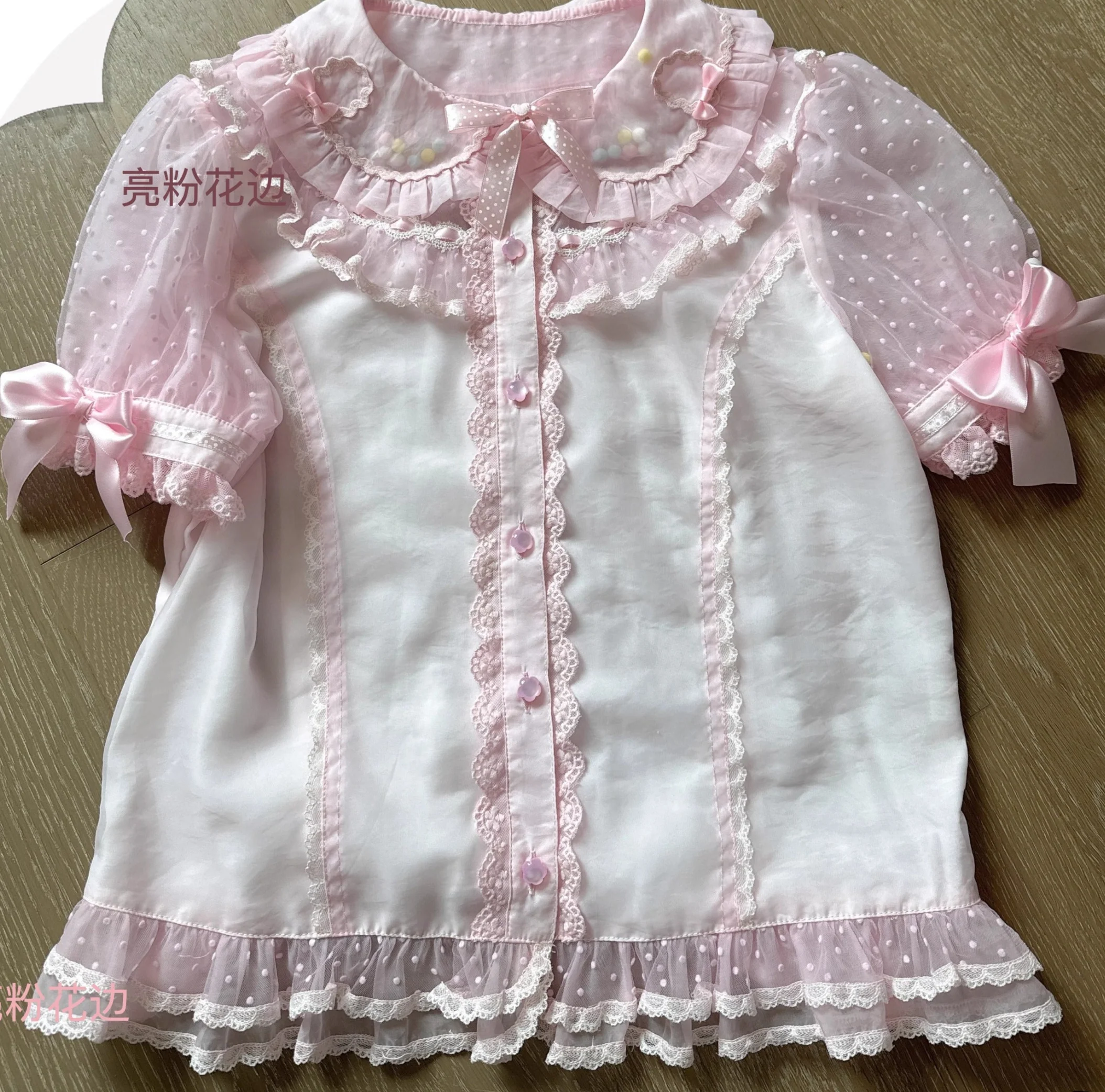 Lolita Bows Mesh Shirt - Image 3