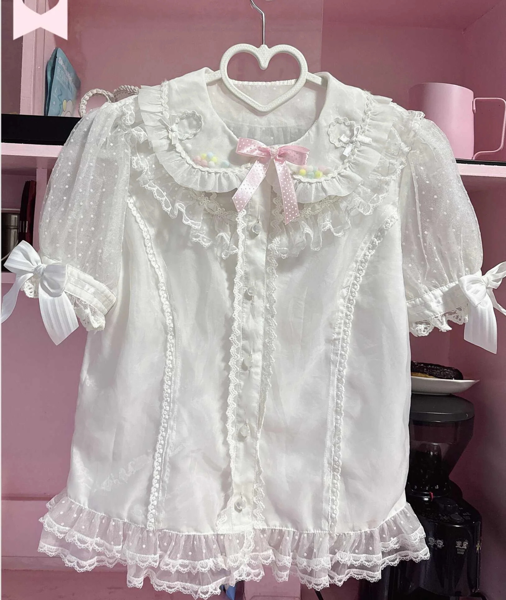 Lolita Bows Mesh Shirt - Image 6