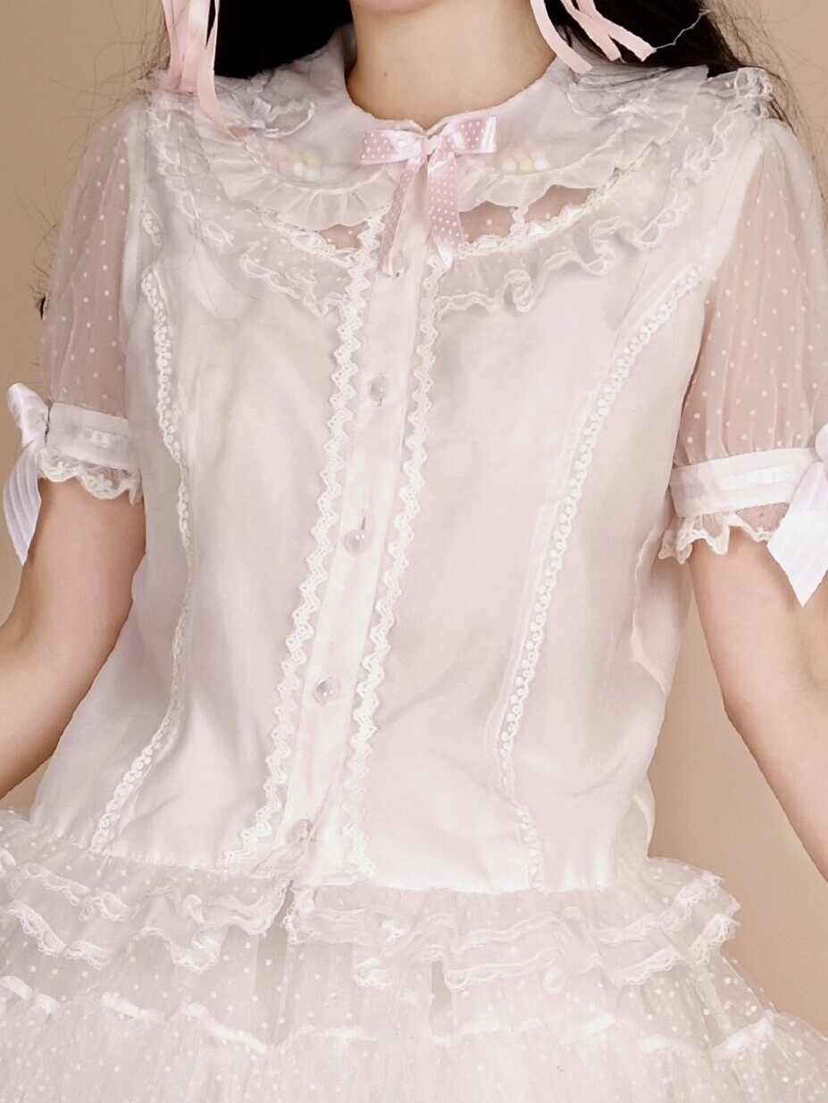 Lolita Bows Mesh Shirt - Image 7