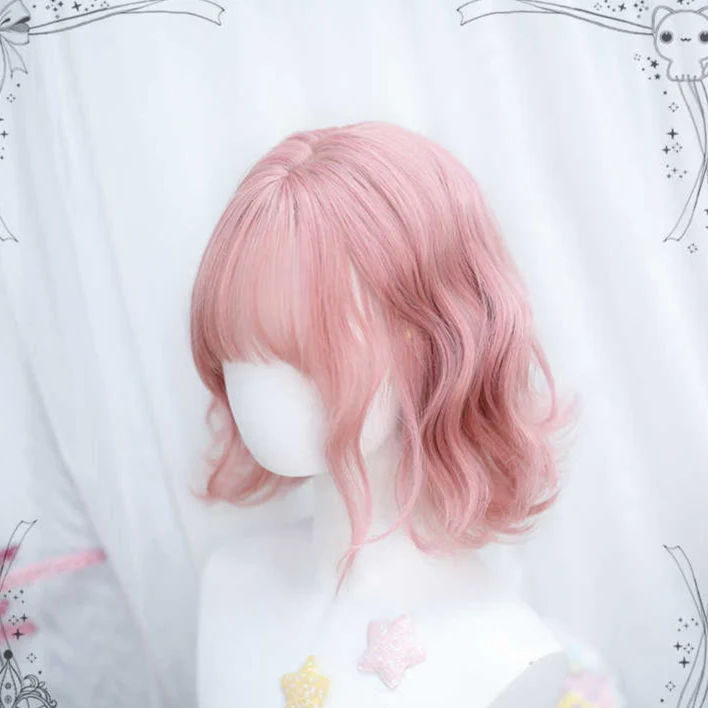 Lolita Curly Short Pink Wig - Image 4