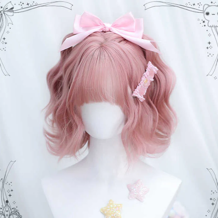 Lolita Curly Short Pink Wig - Image 5