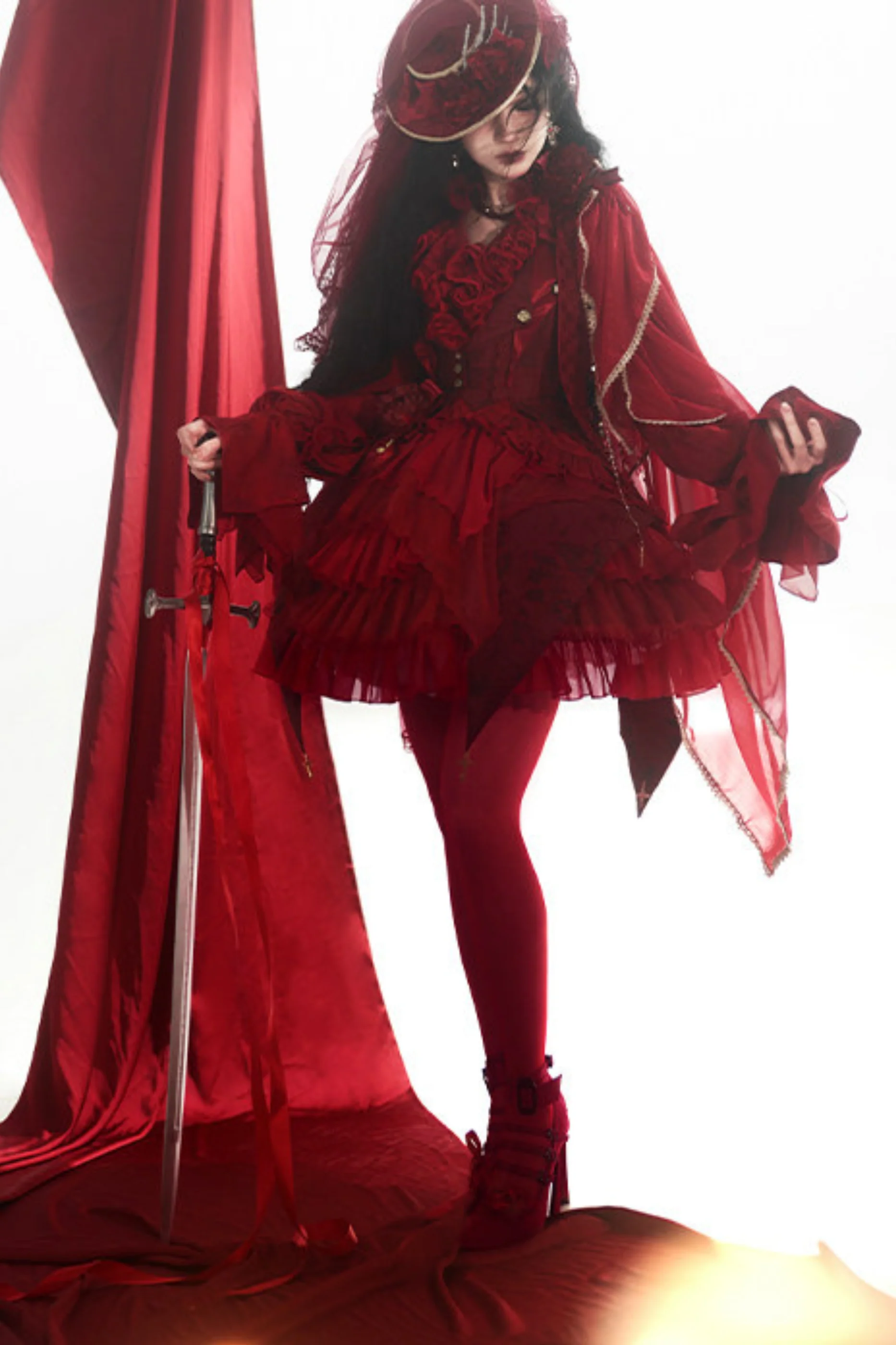 Fishbone Bustier Lolita Skirt + Shirt + Vest + Tail + Pants - Image 12