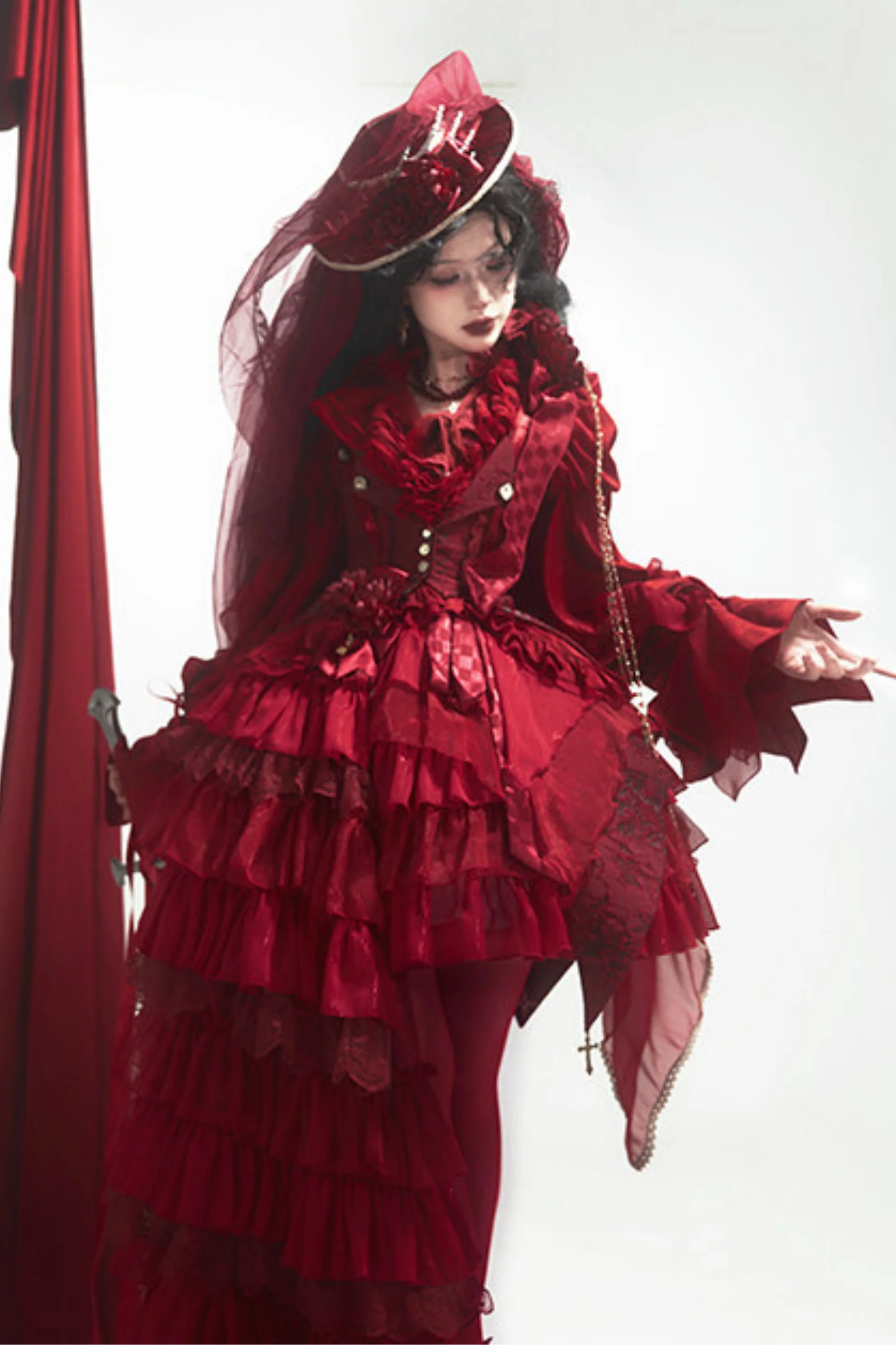 Fishbone Bustier Lolita Skirt + Shirt + Vest + Tail + Pants - Image 13