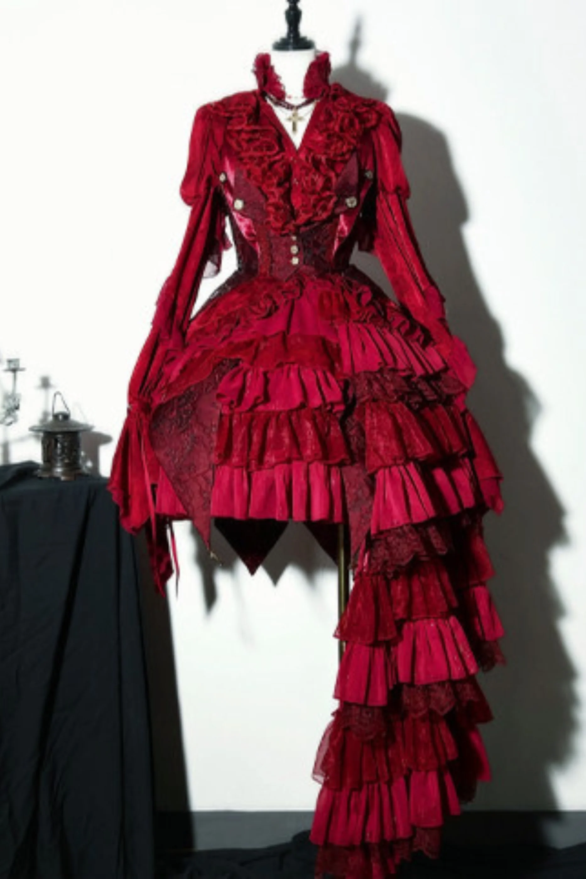 Fishbone Bustier Lolita Skirt + Shirt + Vest + Tail + Pants - Image 2