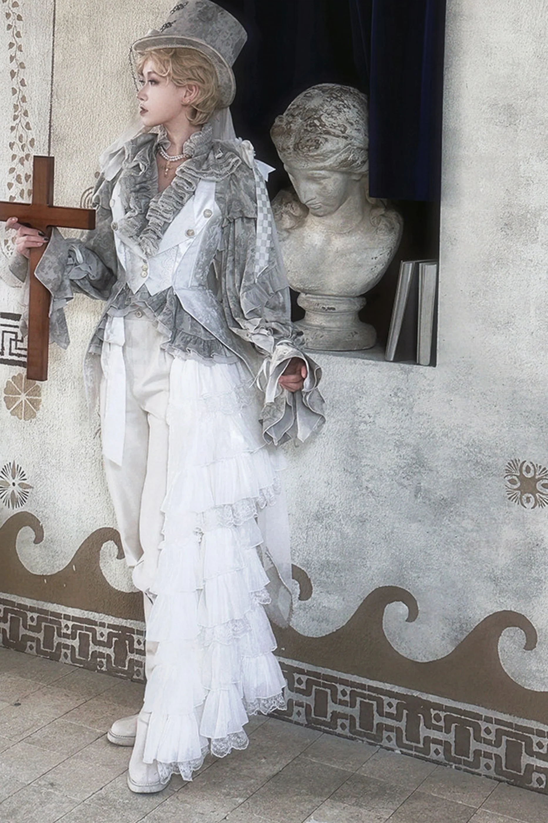 Fishbone Bustier Lolita Skirt + Shirt + Vest + Tail + Pants - Image 26