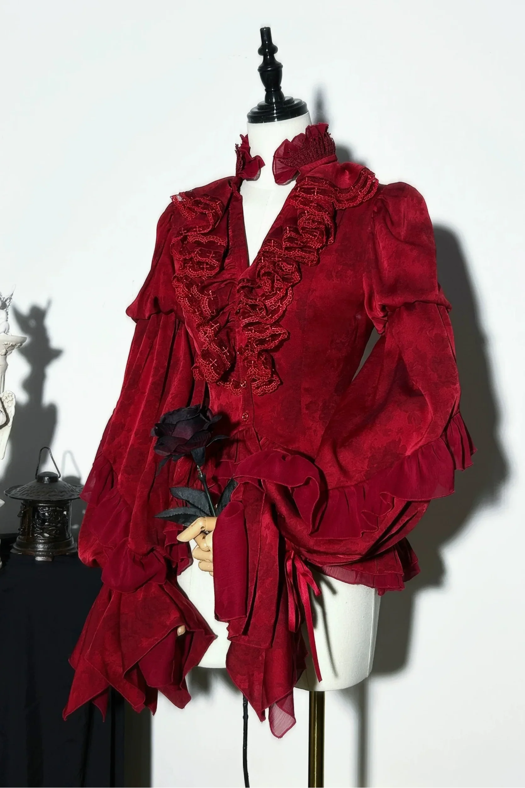 Fishbone Bustier Lolita Skirt + Shirt + Vest + Tail + Pants - Image 4