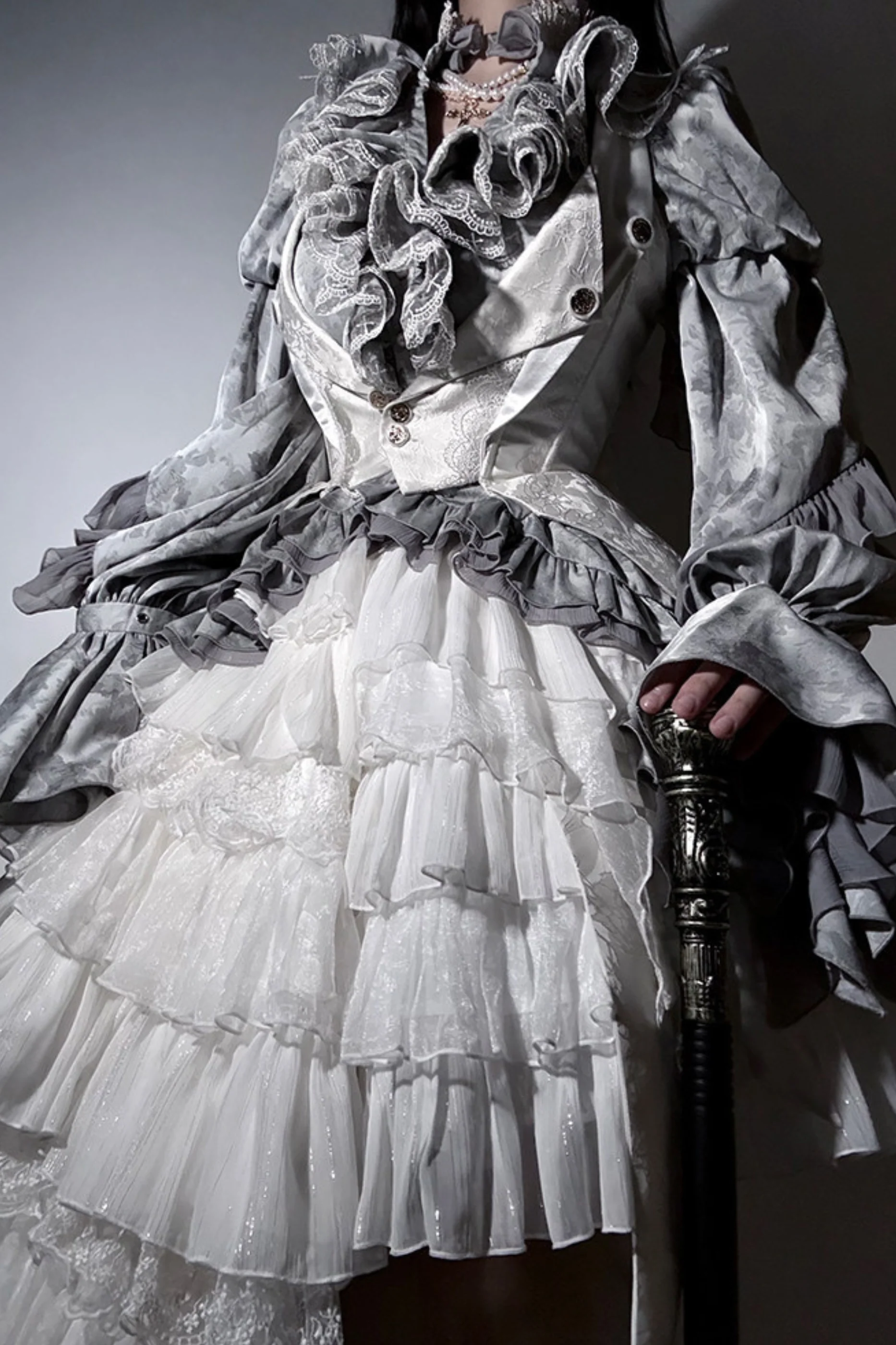 Fishbone Bustier Lolita Skirt + Shirt + Vest + Tail + Pants - Image 20