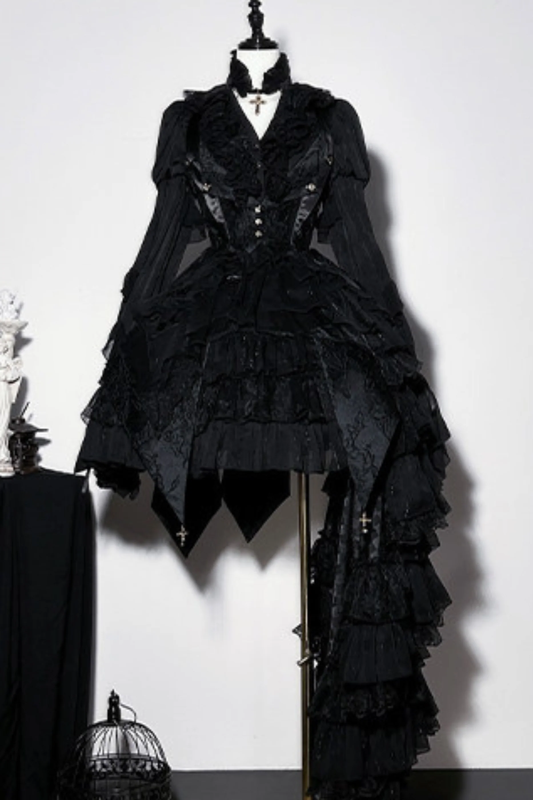 Fishbone Bustier Lolita Skirt + Shirt + Vest + Tail + Pants - Image 34