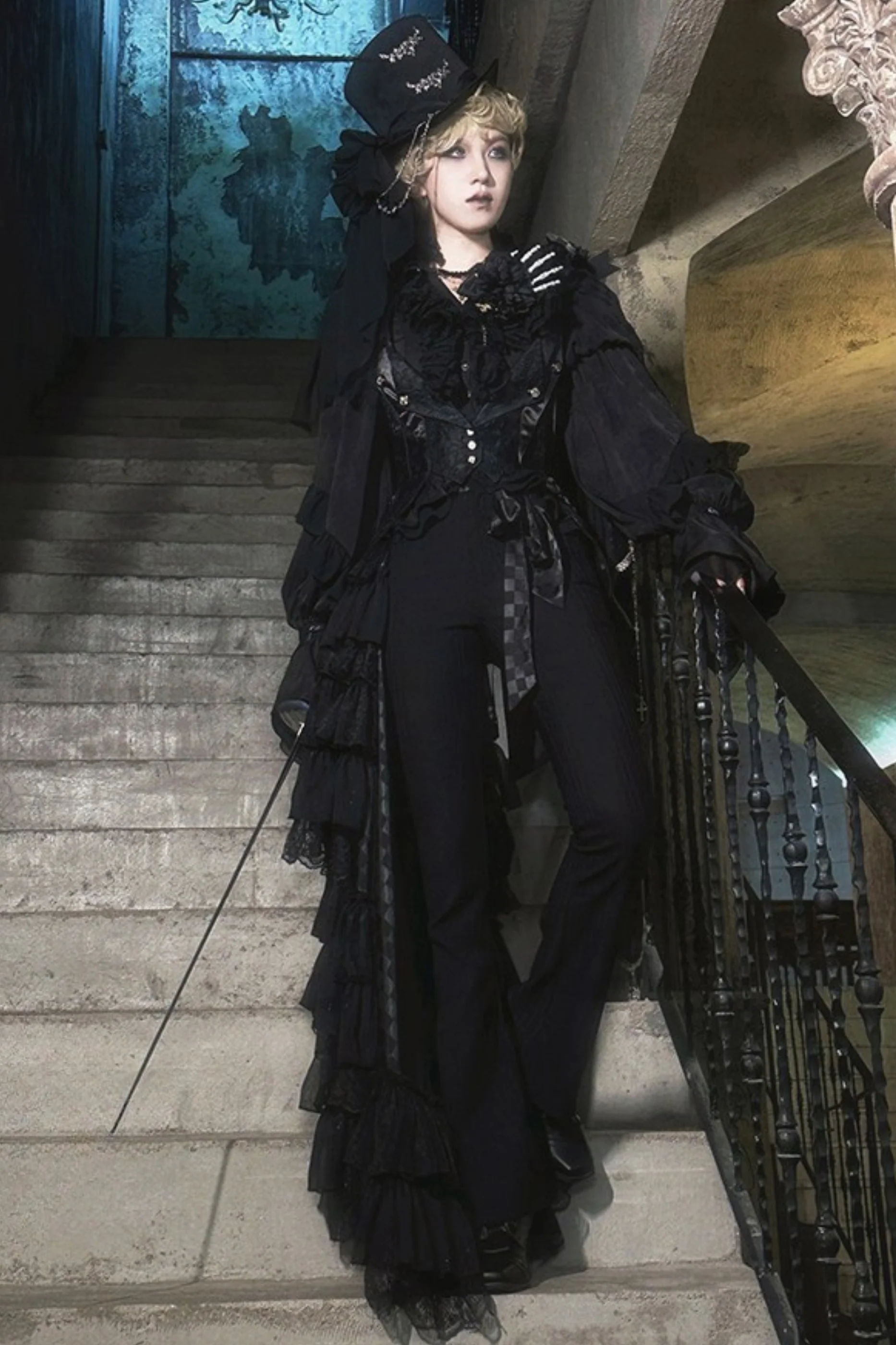 Fishbone Bustier Lolita Skirt + Shirt + Vest + Tail + Pants - Image 44