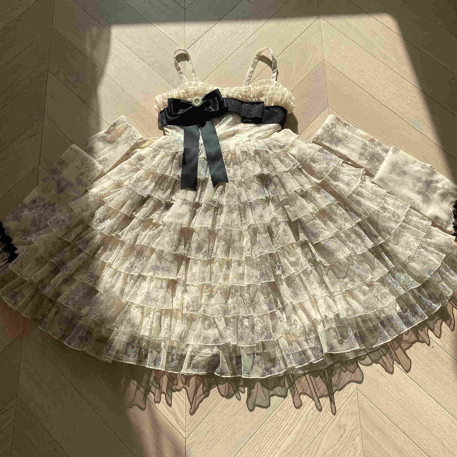 Lolita Floral Puffy Princess Dress - Image 3