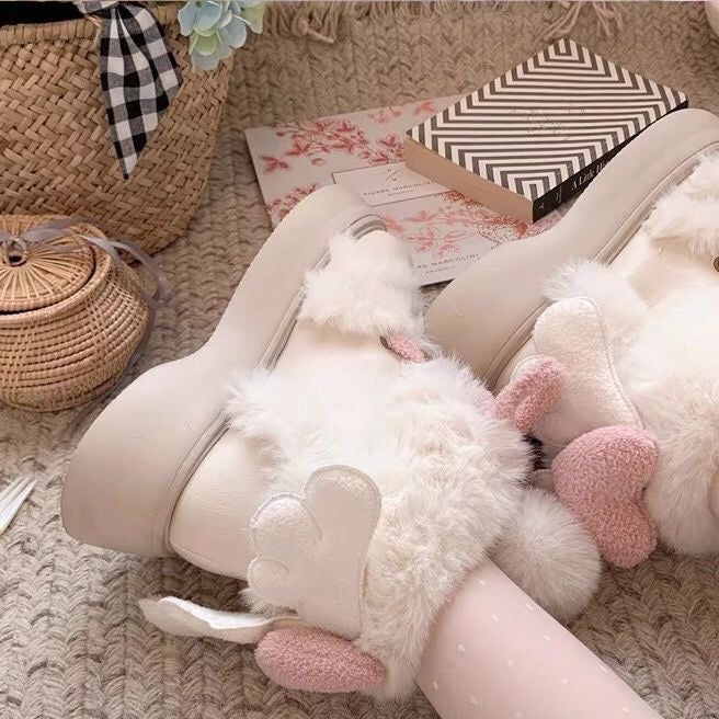 lolita fur kawaii winter shoes - Image 2