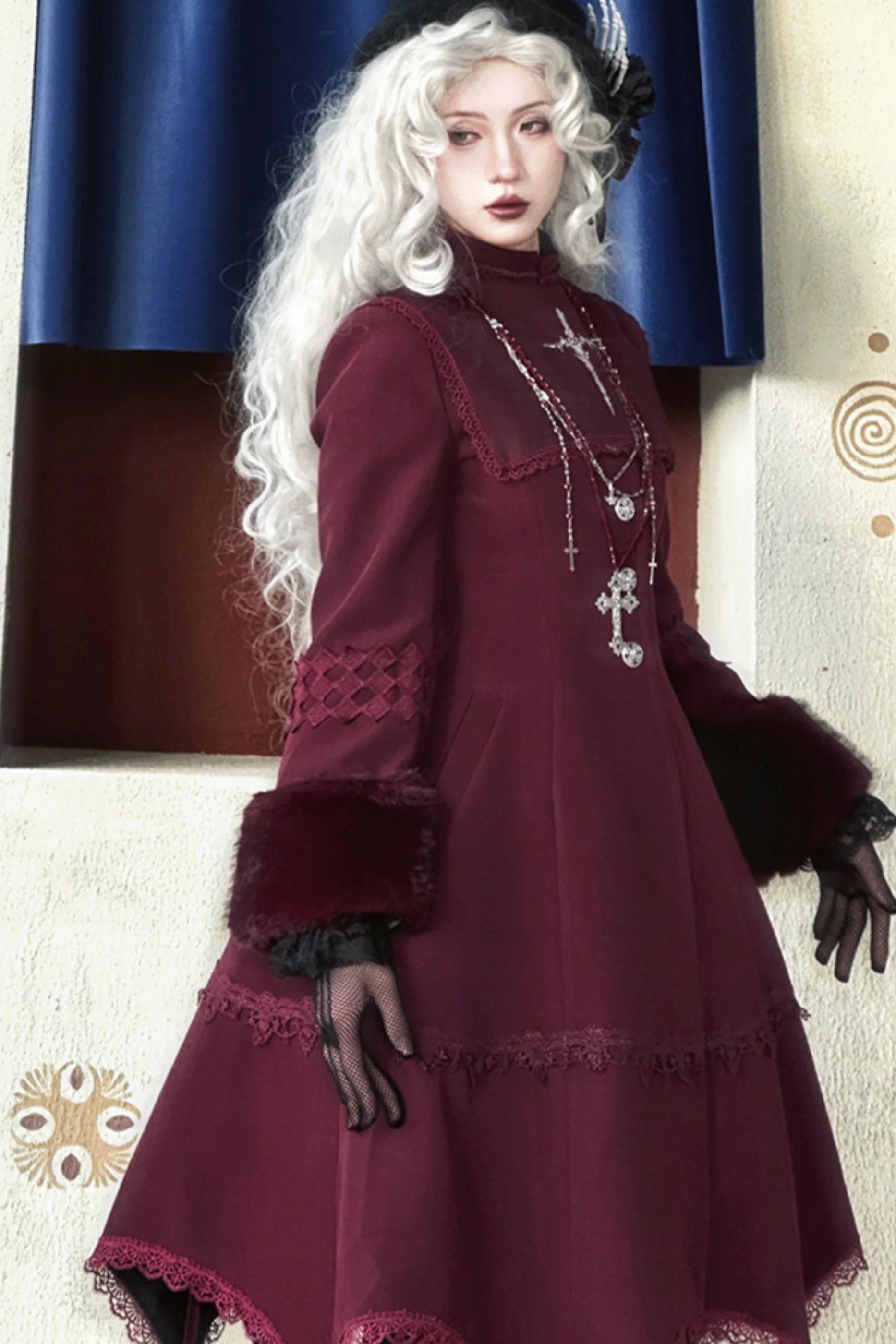Gothic Lolita Coat + Cape + Cross Collar - Image 10