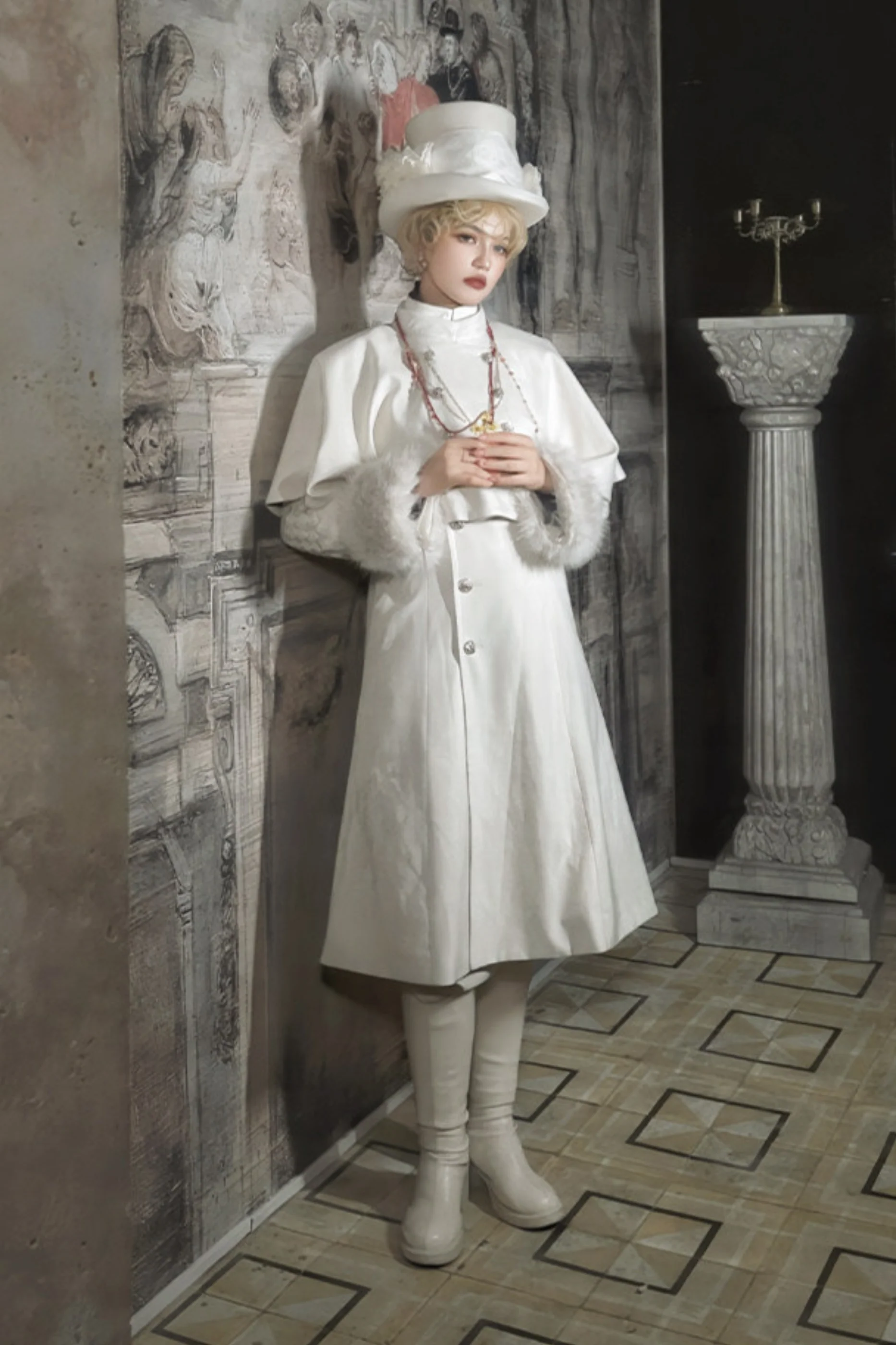 Gothic Lolita Coat + Cape + Cross Collar - Image 5