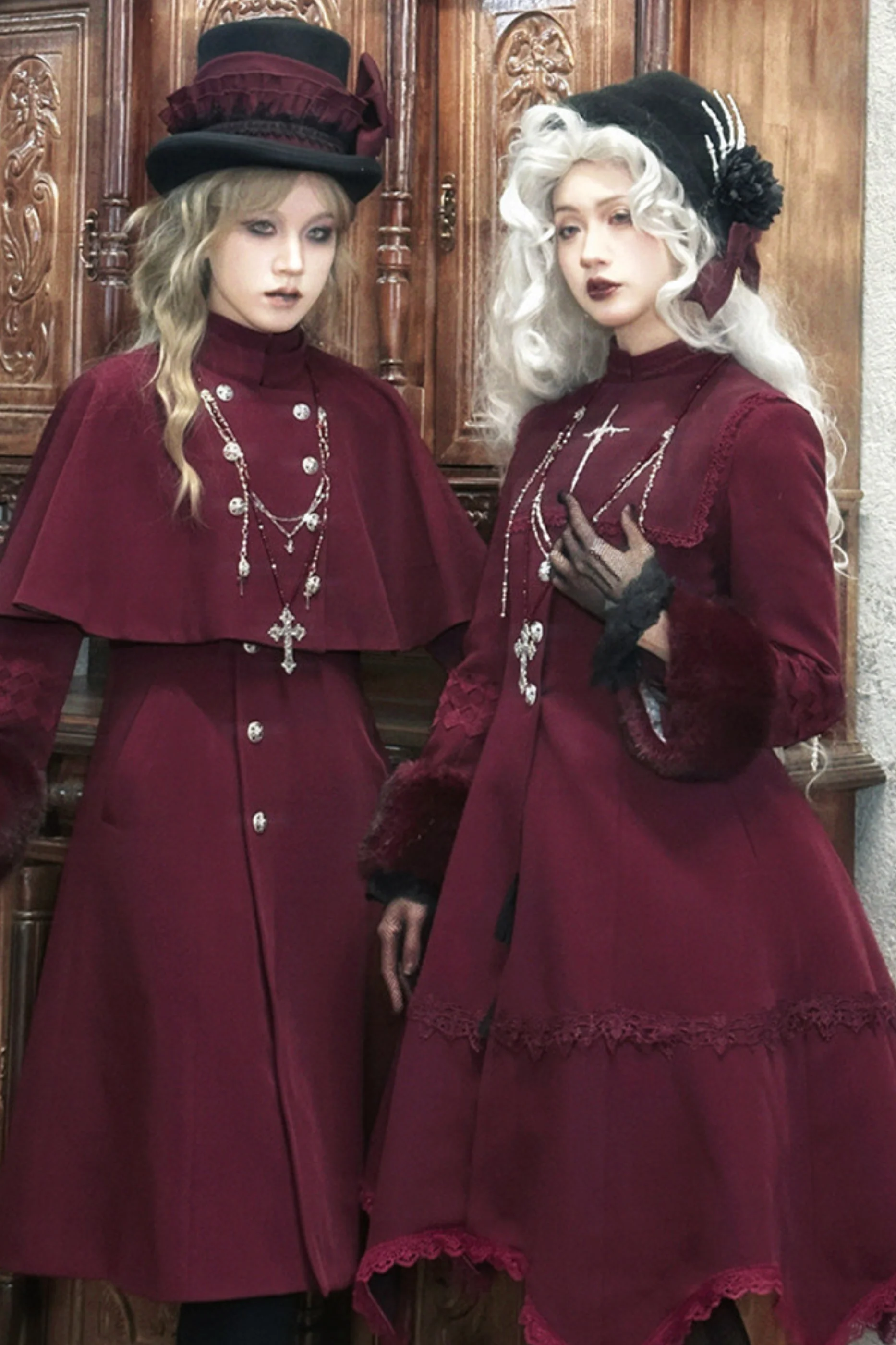 Gothic Lolita Coat + Cape + Cross Collar - Image 9