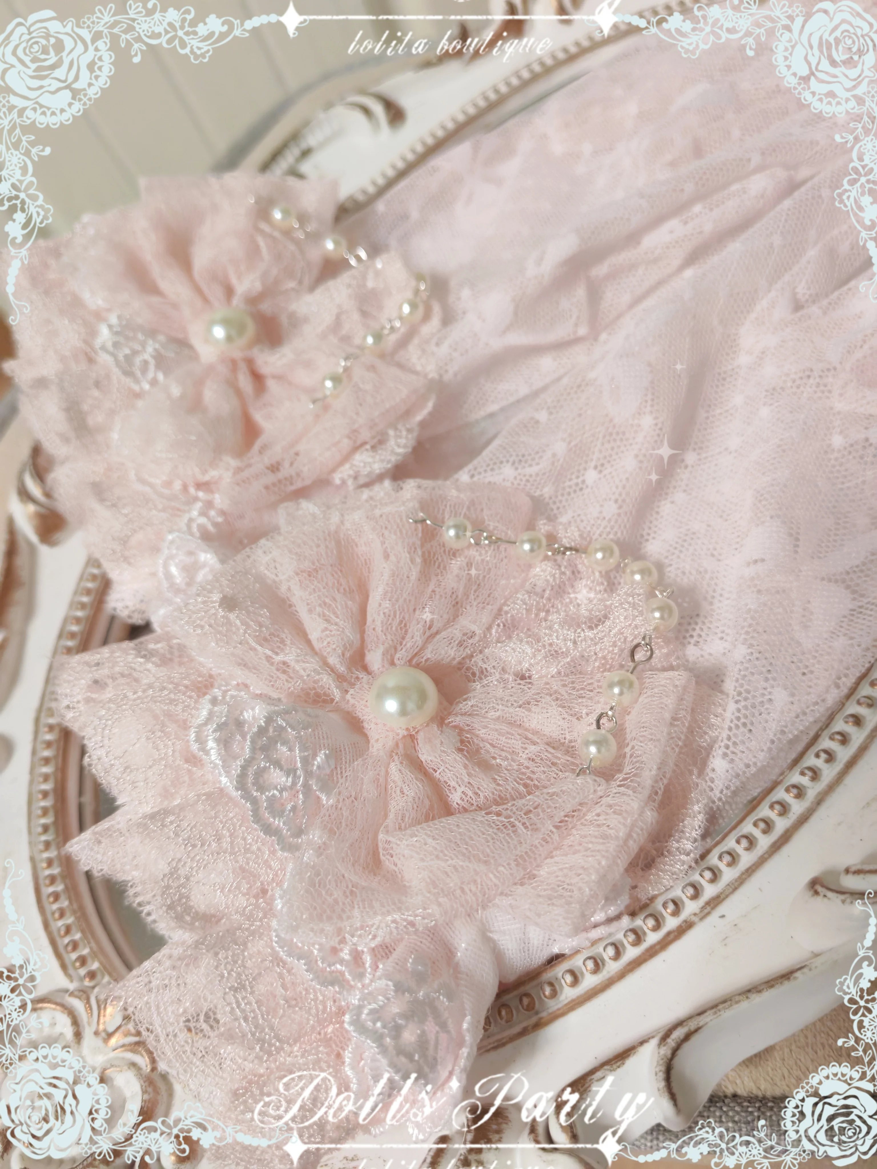 Lolita Handmade Lace Gloves - Image 6