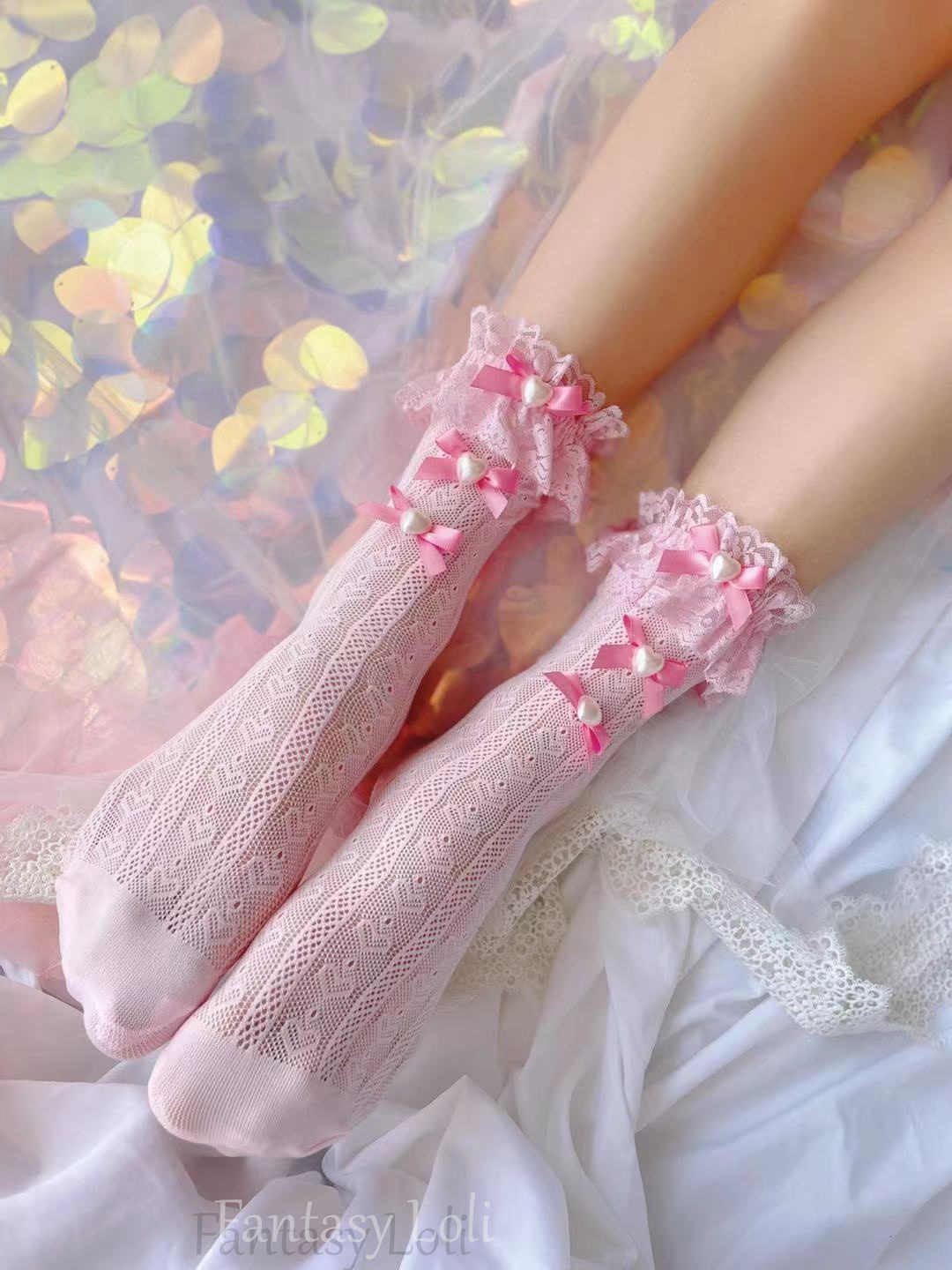 Lolita Lace Bow Socks - Image 2