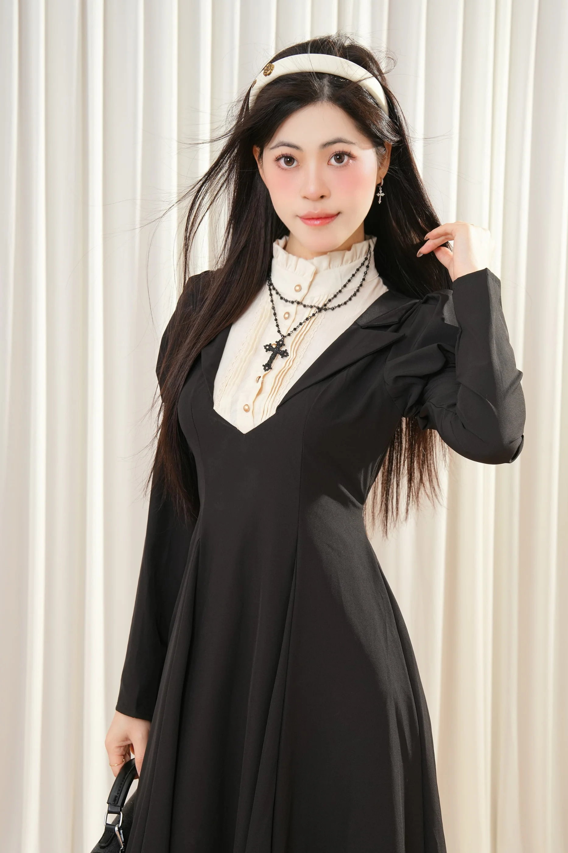 Lolita Nun Style Black Dress - Image 6