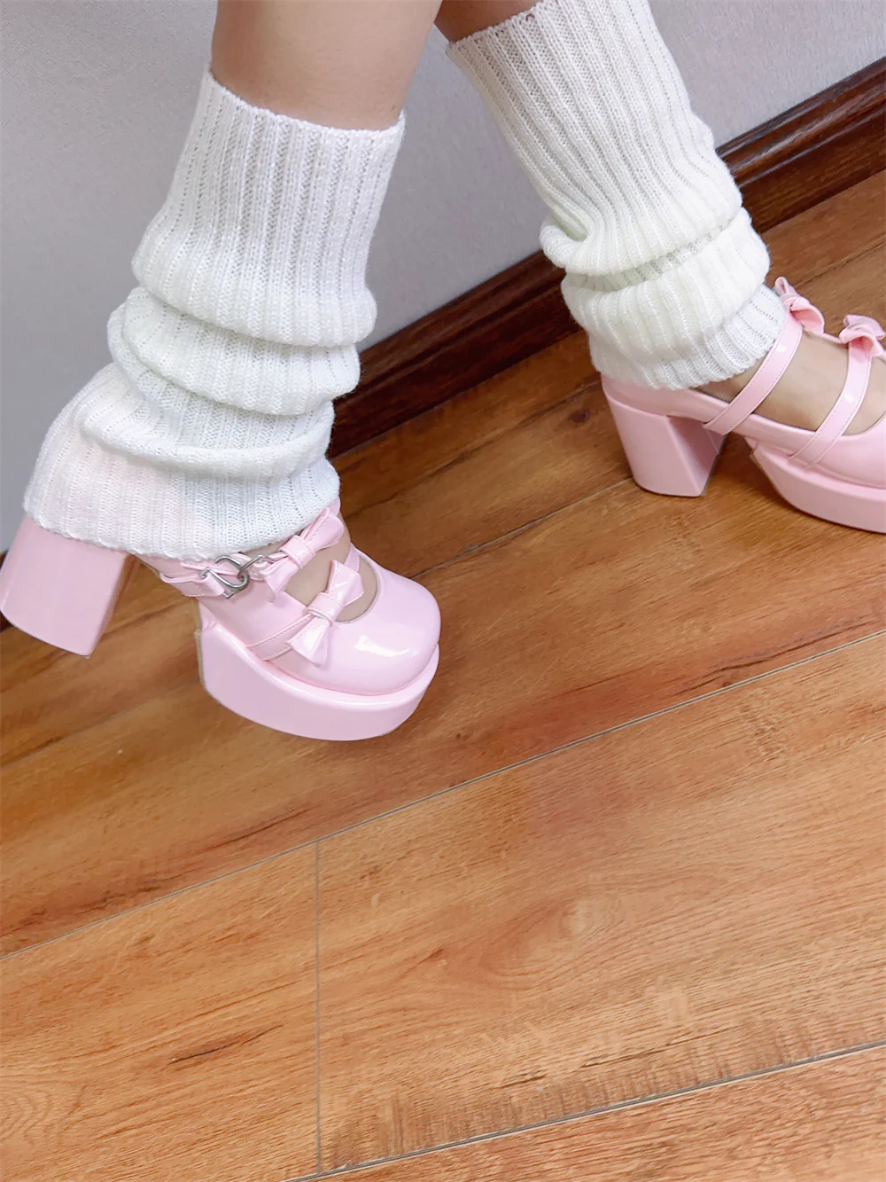lolita pink high-heeled shoes - Image 3
