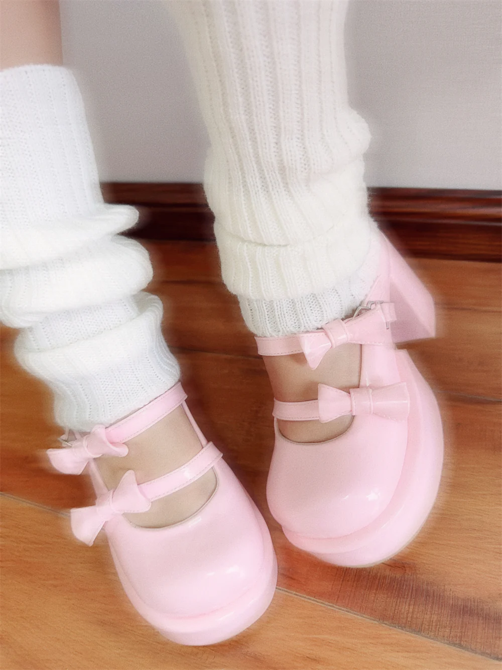 lolita pink high-heeled shoes - Image 4