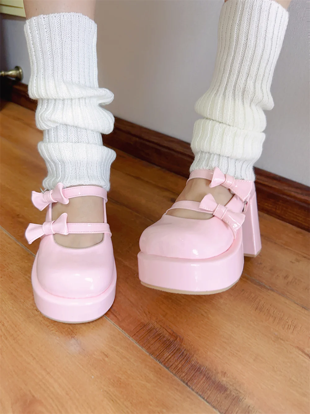 lolita pink high-heeled shoes - Image 5