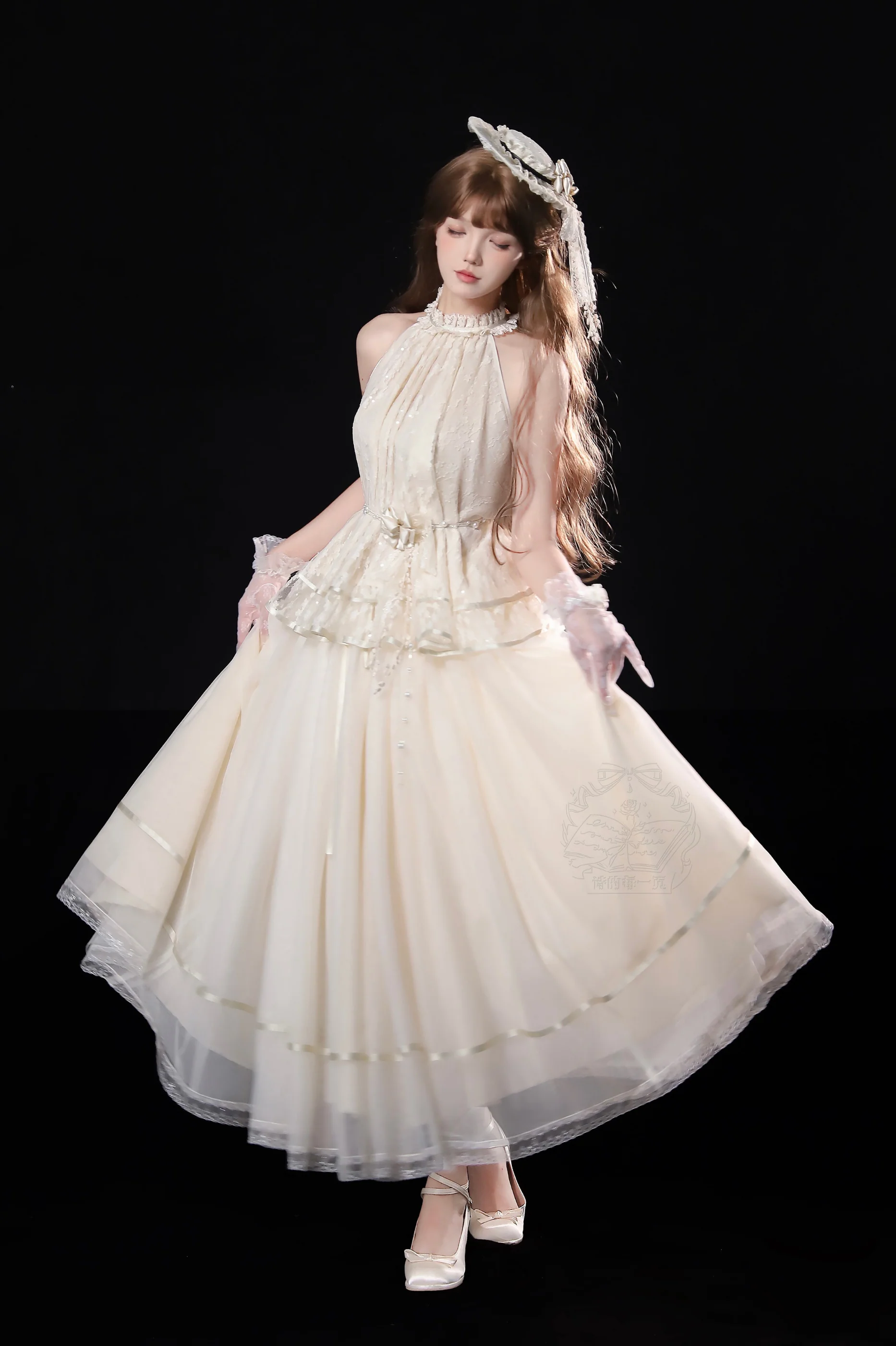 [Pre-order] Retro Elegant Inner + Top + Skirt + Accessories - Image 11