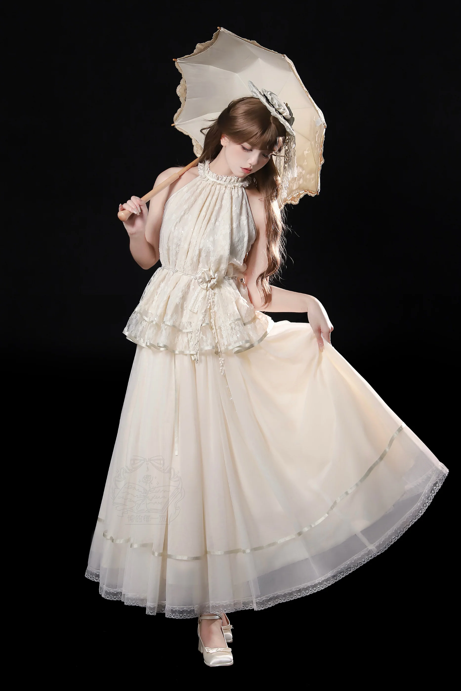 [Pre-order] Retro Elegant Inner + Top + Skirt + Accessories - Image 13