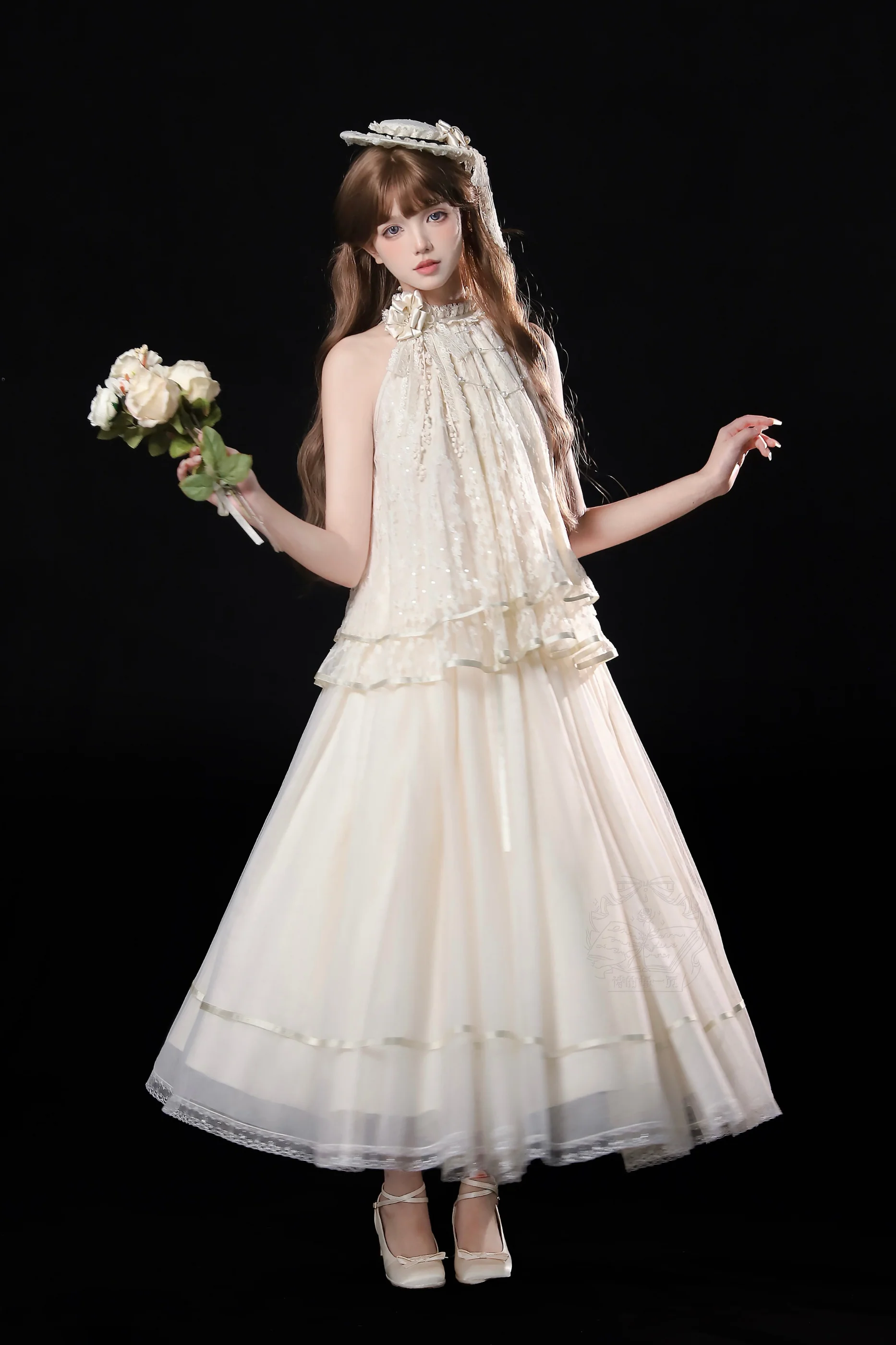 [Pre-order] Retro Elegant Inner + Top + Skirt + Accessories - Image 14