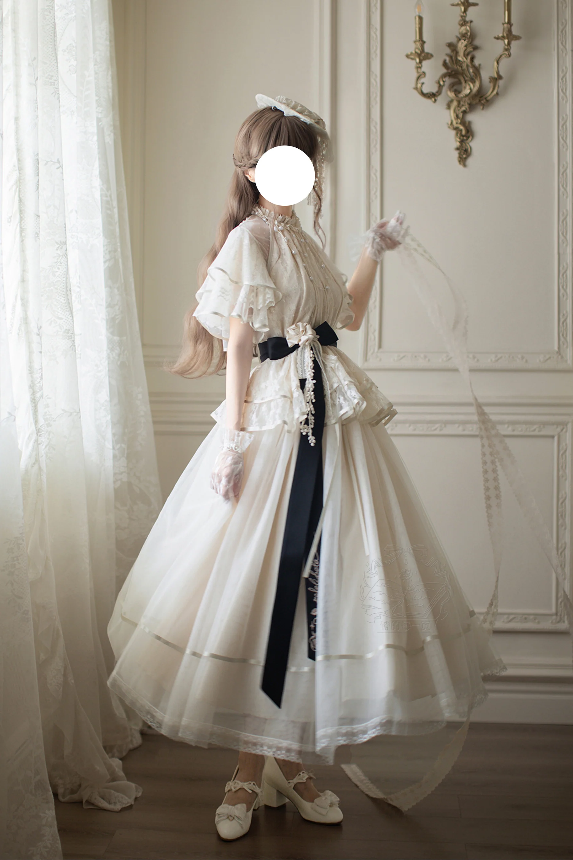 [Pre-order] Retro Elegant Inner + Top + Skirt + Accessories - Image 16
