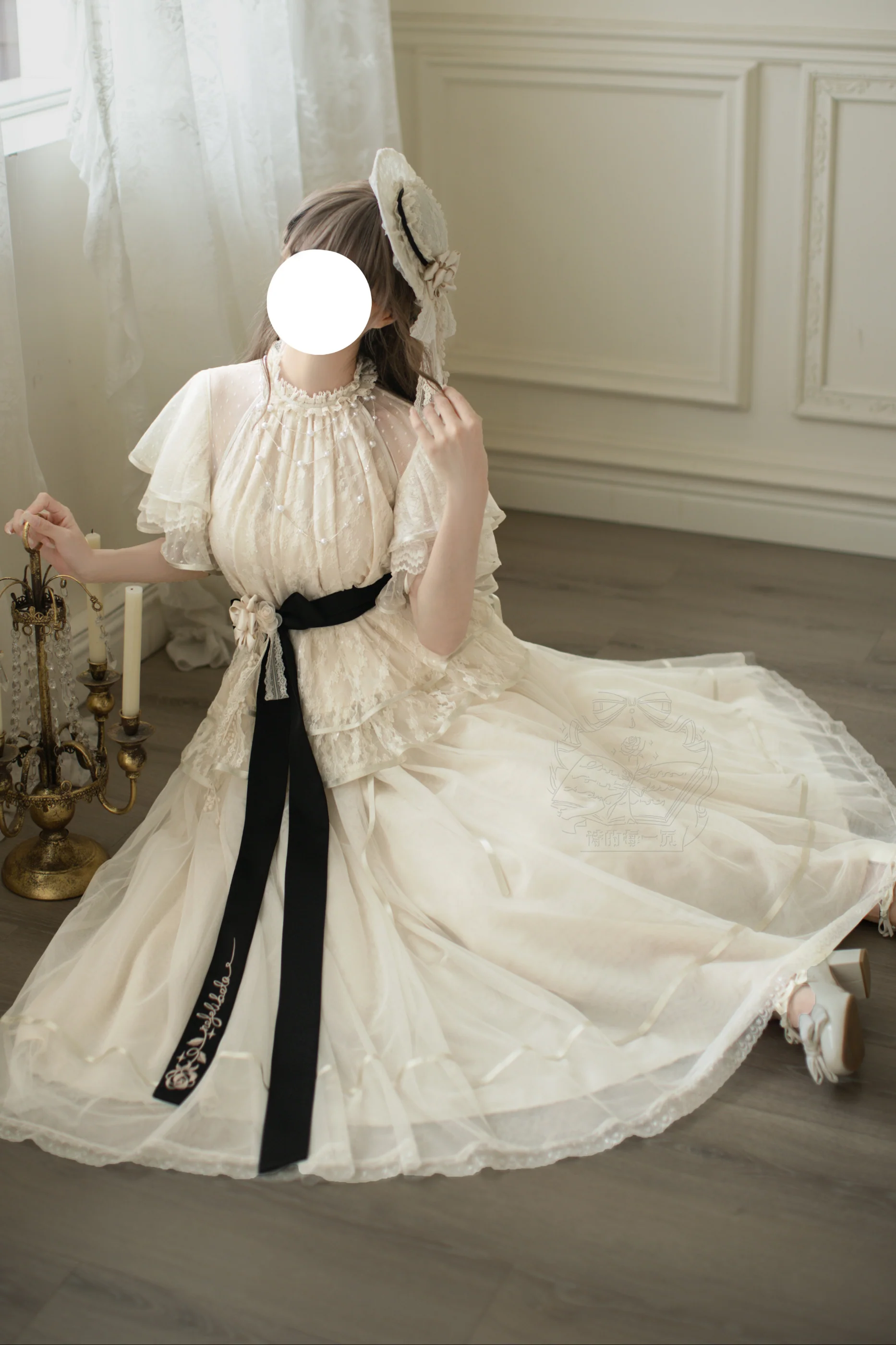 [Pre-order] Retro Elegant Inner + Top + Skirt + Accessories - Image 17
