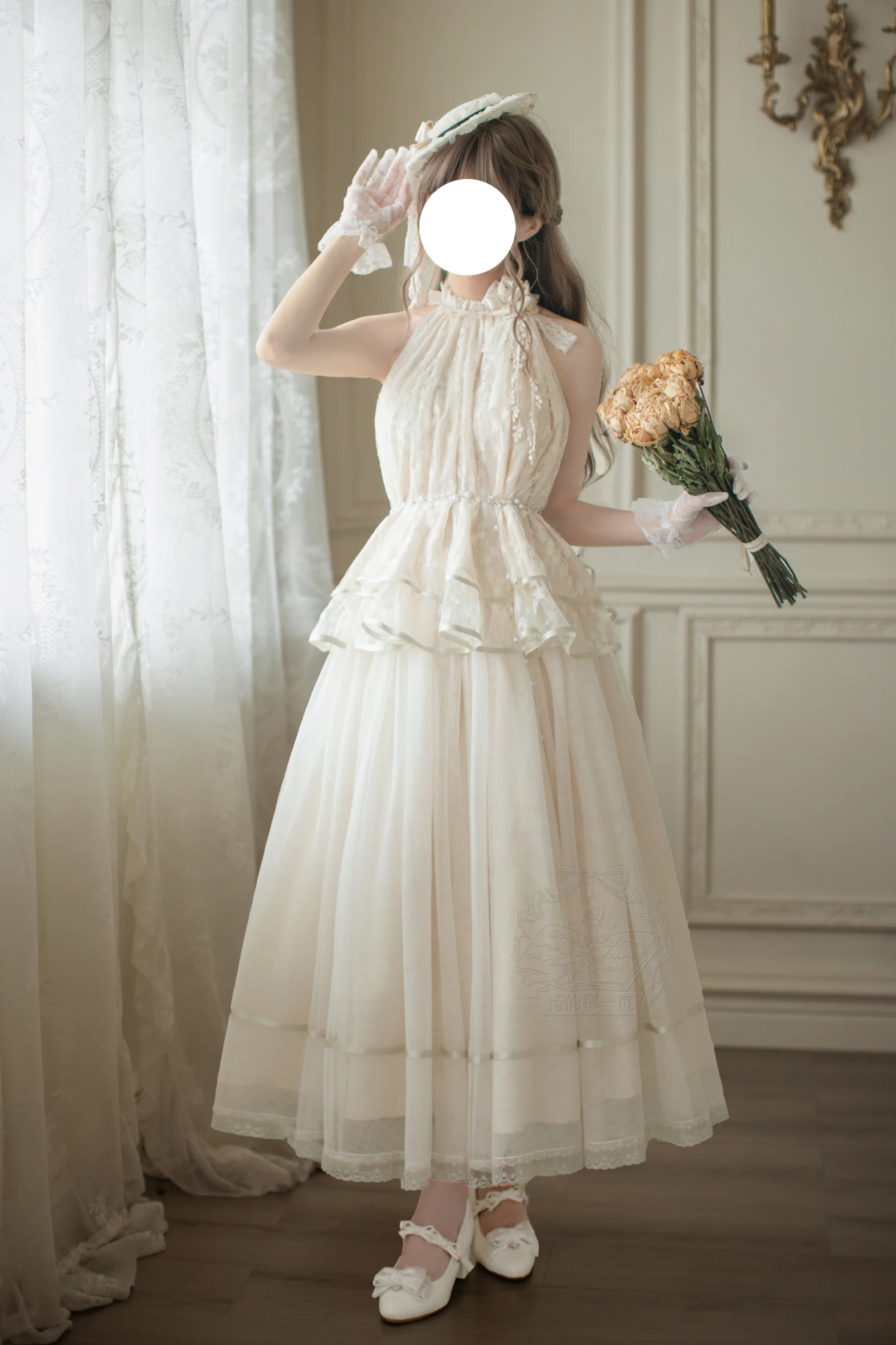 [Pre-order] Retro Elegant Inner + Top + Skirt + Accessories - Image 22