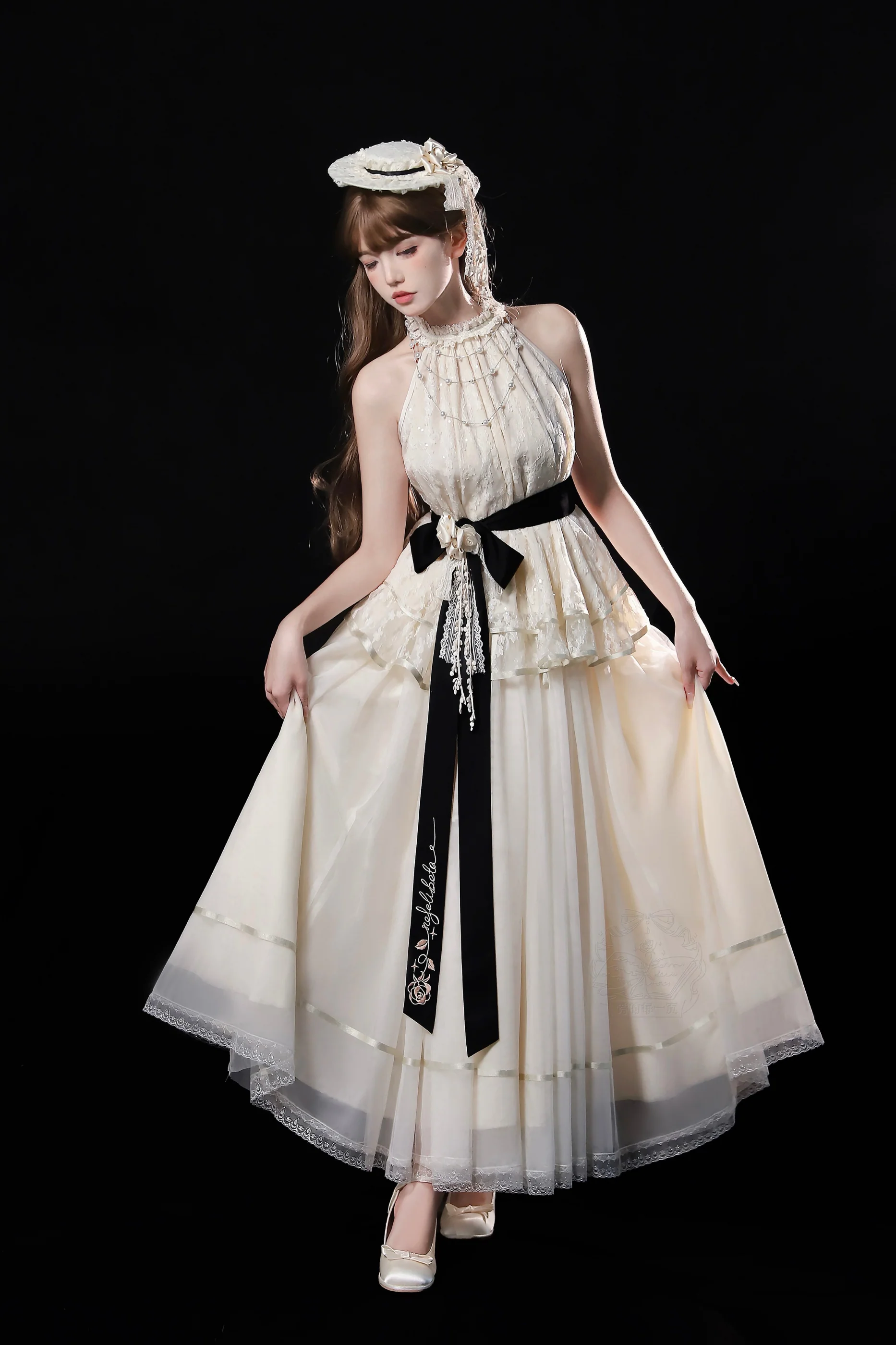 [Pre-order] Retro Elegant Inner + Top + Skirt + Accessories - Image 35