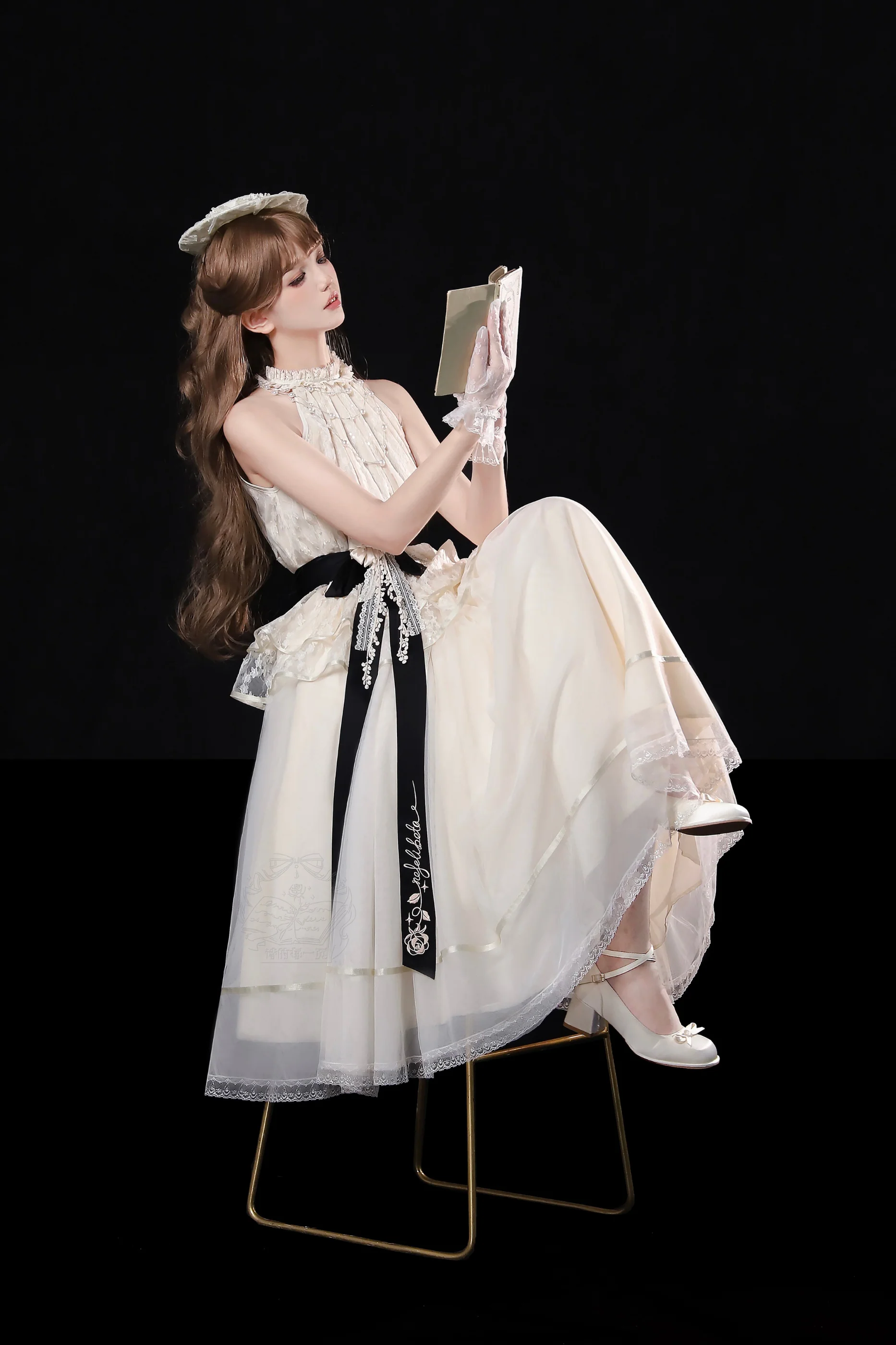 [Pre-order] Retro Elegant Inner + Top + Skirt + Accessories - Image 36