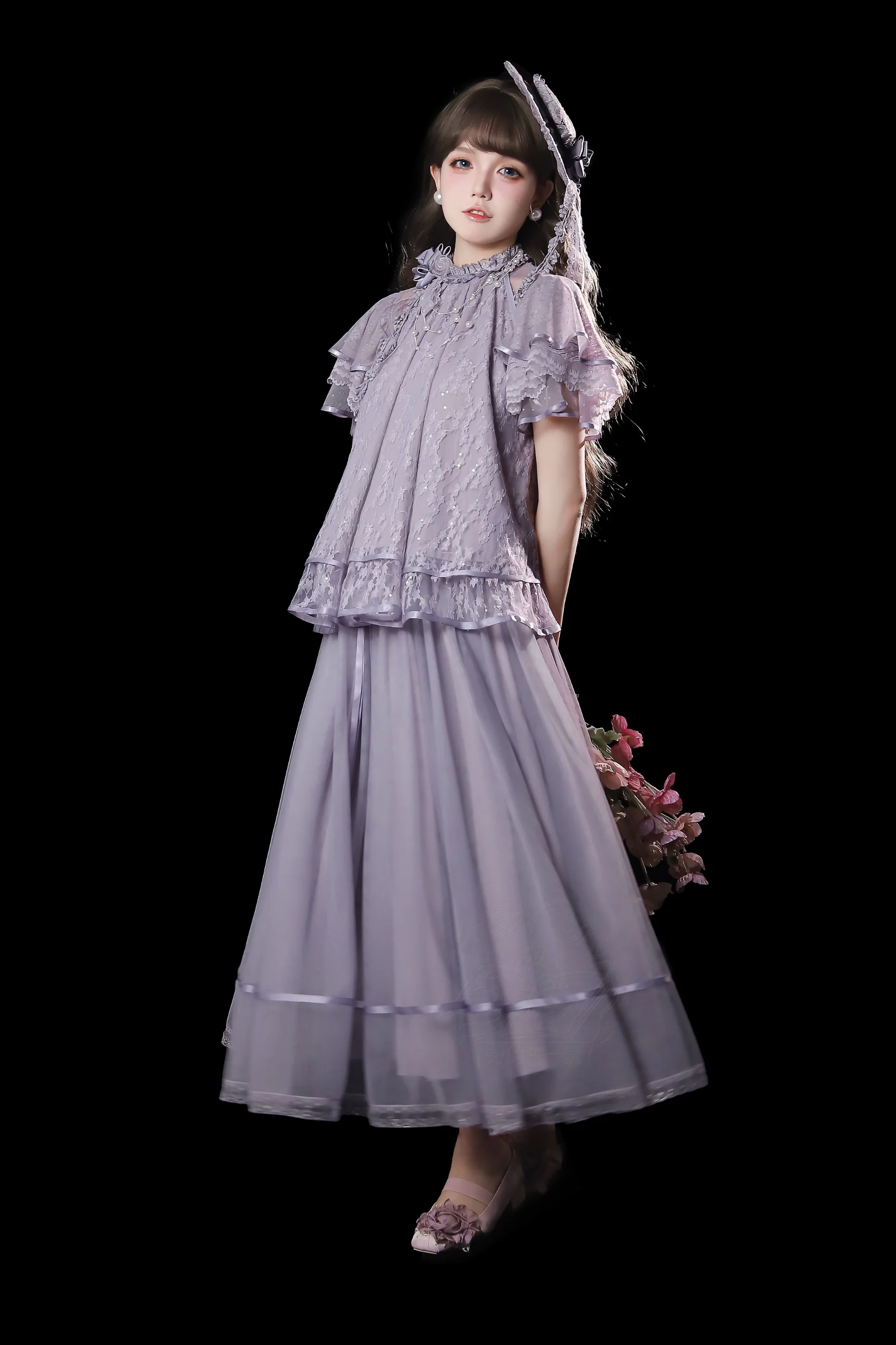 [Pre-order] Retro Elegant Inner + Top + Skirt + Accessories - Image 52