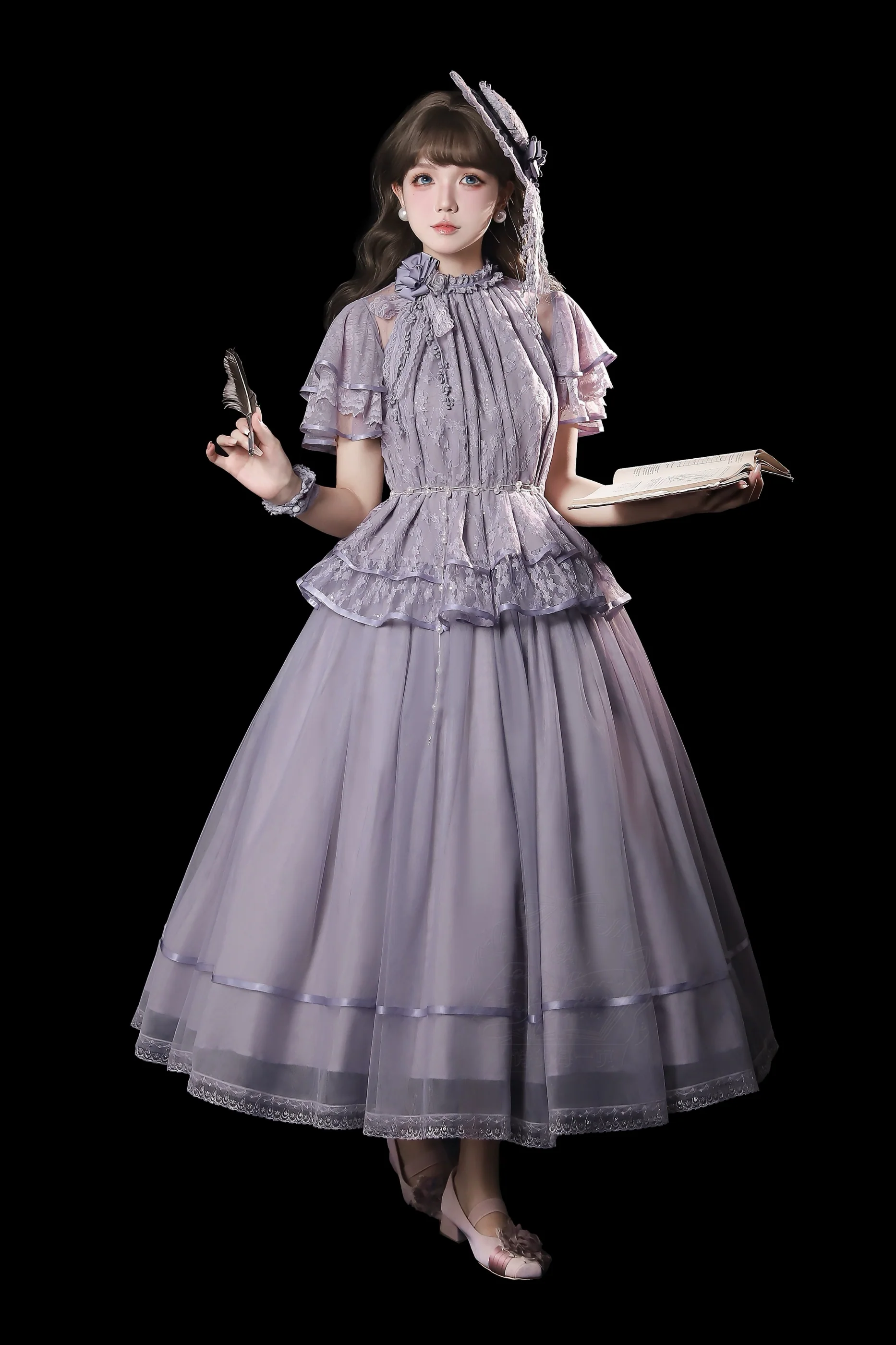 [Pre-order] Retro Elegant Inner + Top + Skirt + Accessories - Image 53