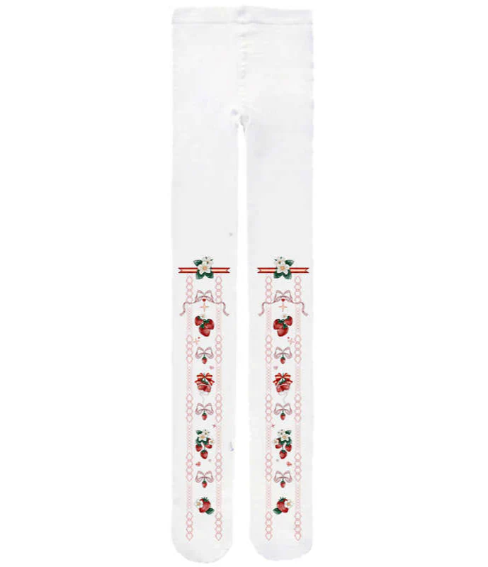 Lolita Strawberry Bow Stockings - Image 5