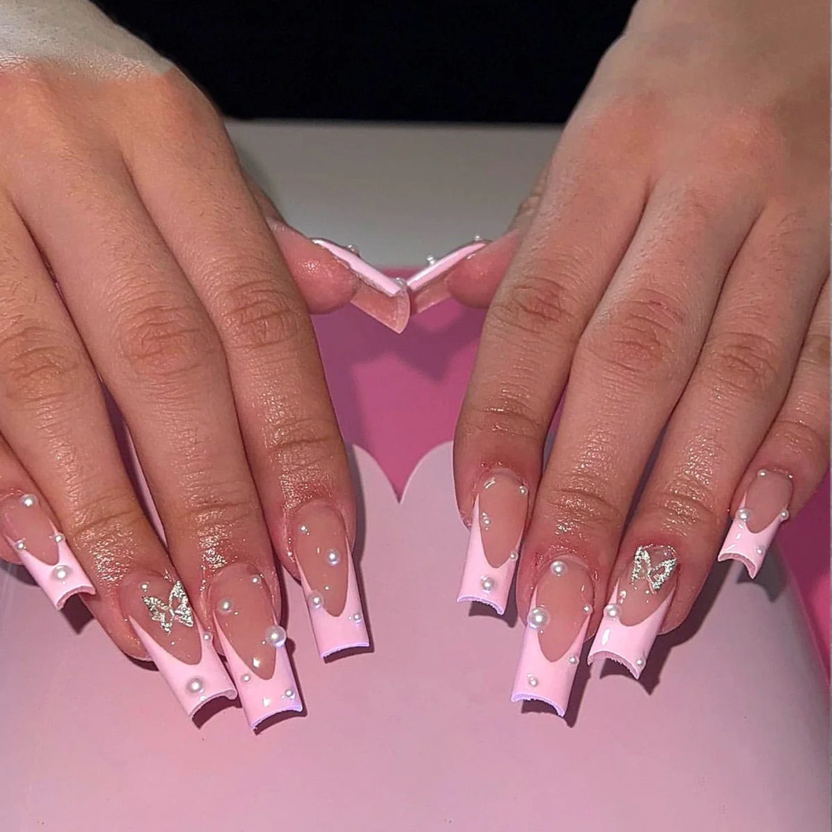 Long Square Press On Nails - Image 21