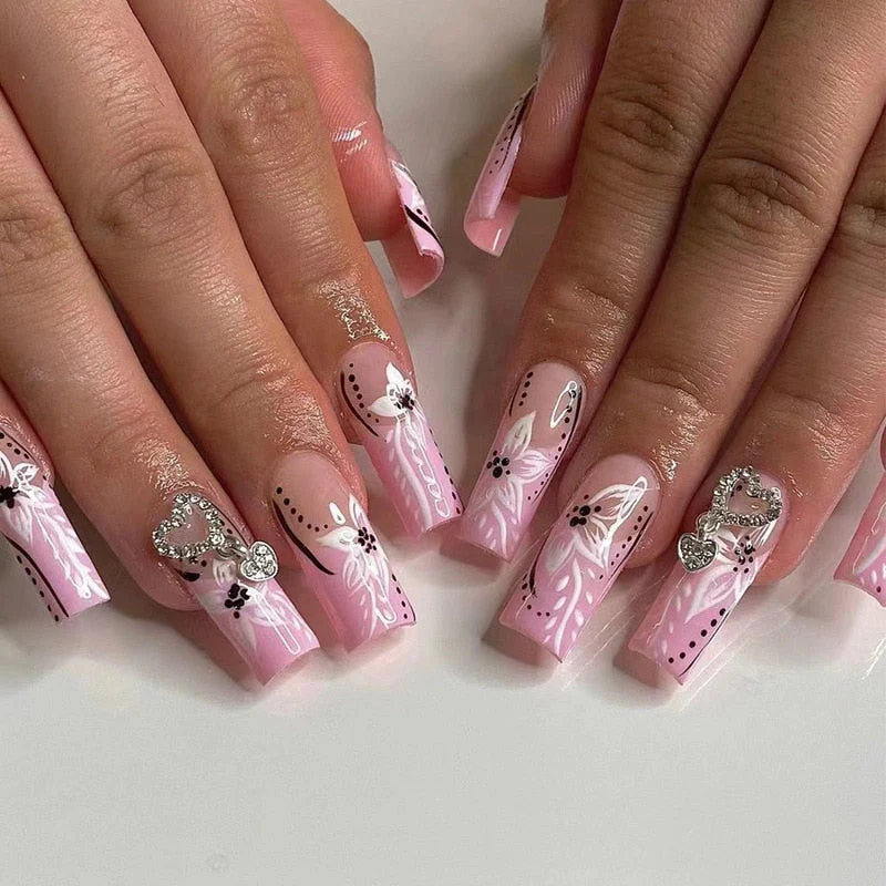 Long Square Press On Nails - Image 3