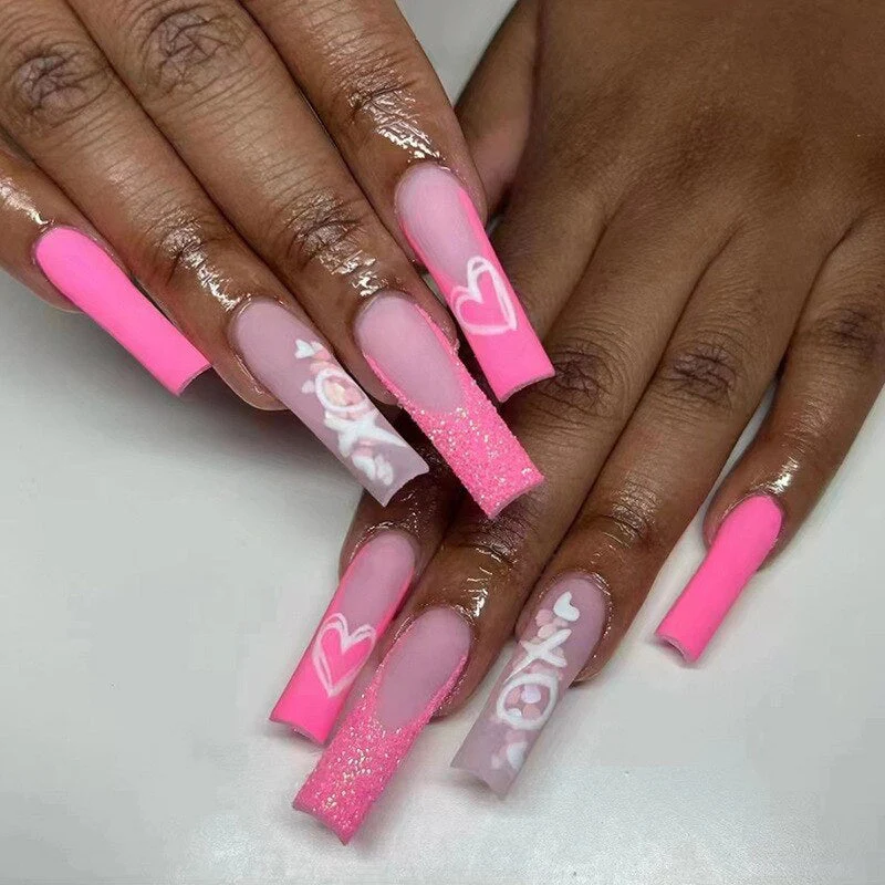 Long Square Press On Nails - Image 32